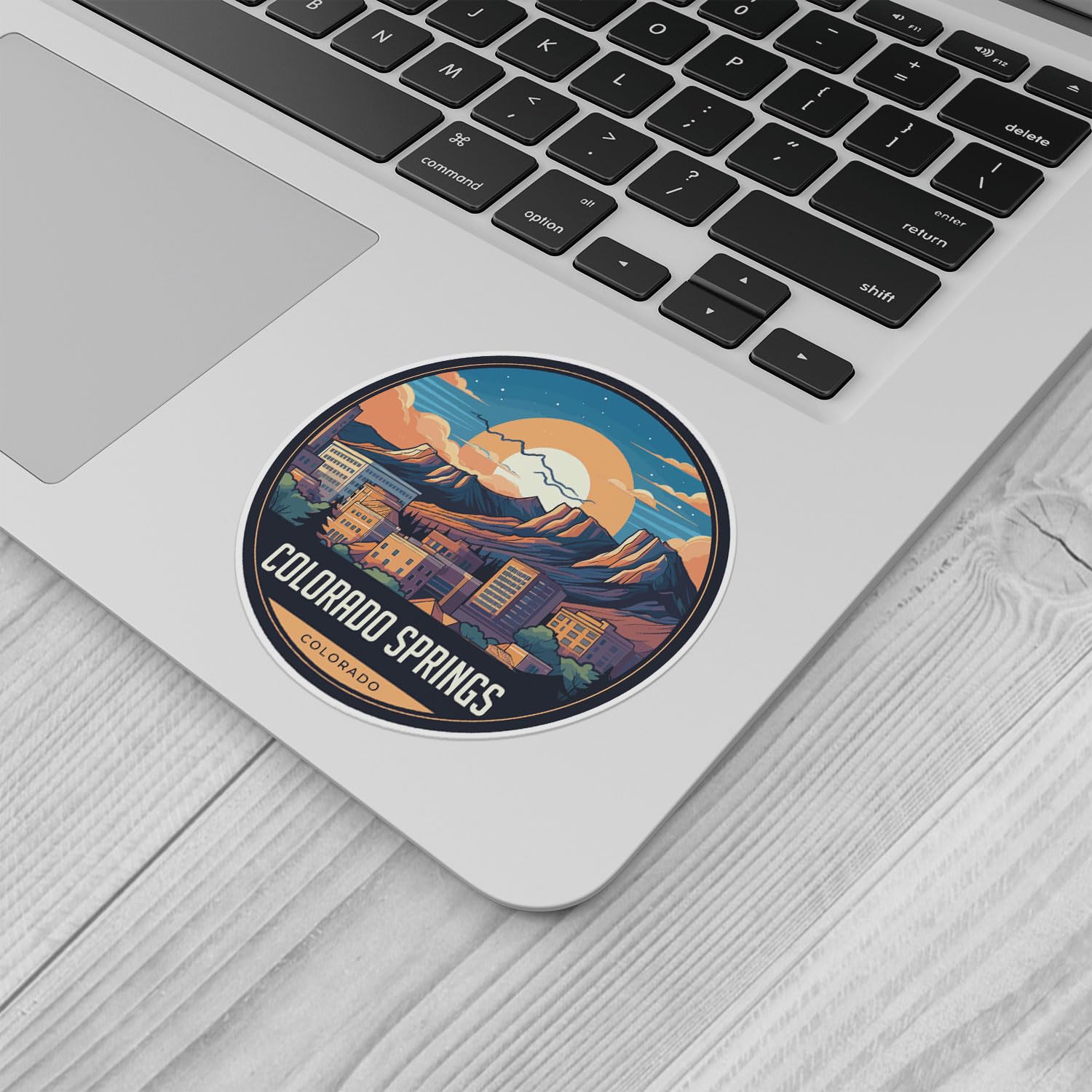 Colorado Springs City Sticker - Waterproof Vinyl Decal for Car Bumper, Laptop, Water Bottle, Wall, and Window, Size - 3'' Longer