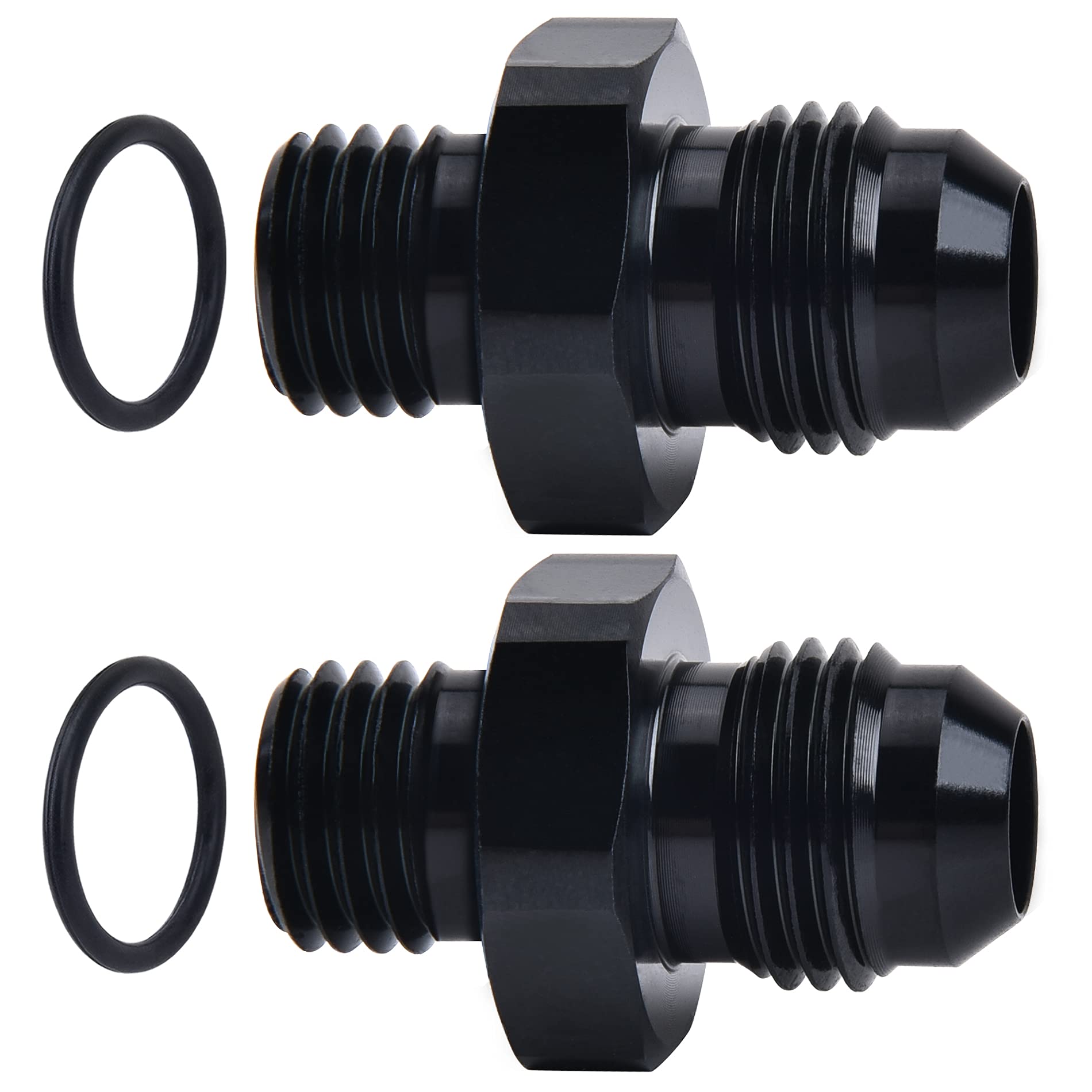 Evil Energy 6An Male Flare To M12 X 1.5Mm Male Metric Fitting Adapter Aluminium Alloy 2Pcs