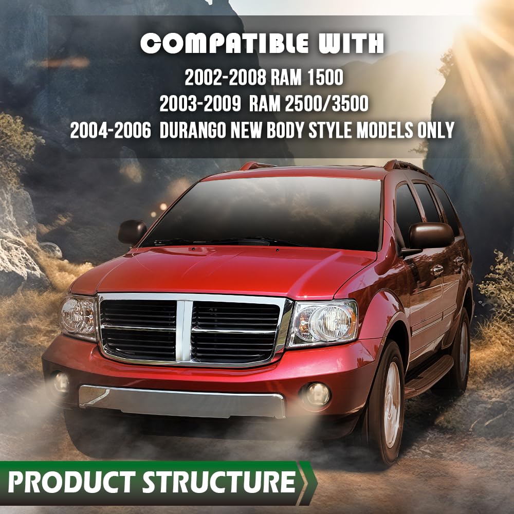 Grand Orange Fog Lights Compatible With Jeep Grand Cherokee 2005-2010 /Fit Jeep Commander 06-10 /Fit Dodge Dakota 2005-2009 Clea