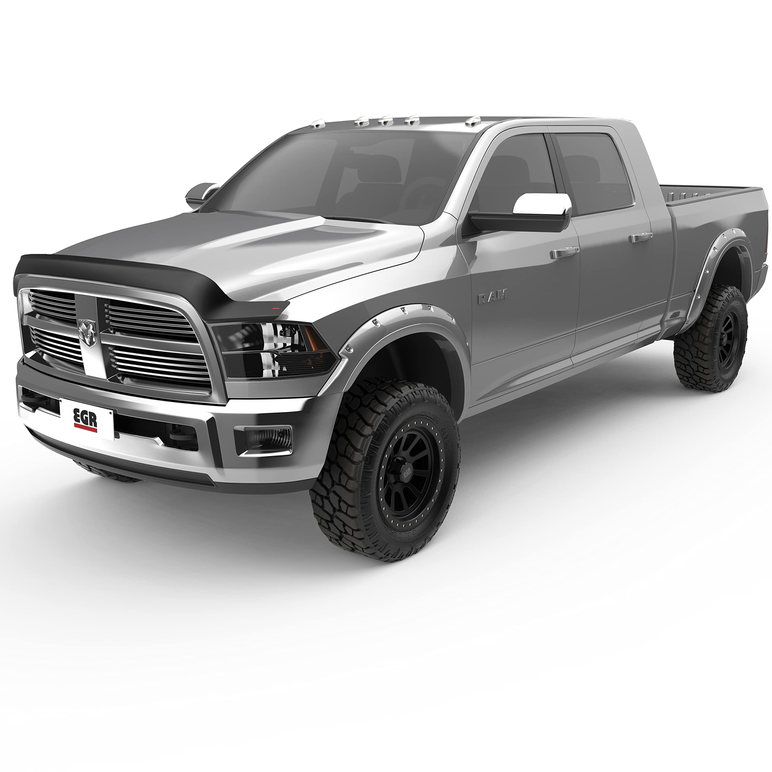 Egr 302855 Superguard Hood Guard Bug Shield, Matte Black Finish, Compatible With Select 10-19 Ram 2500 And 11-19 Ram 3500 Models