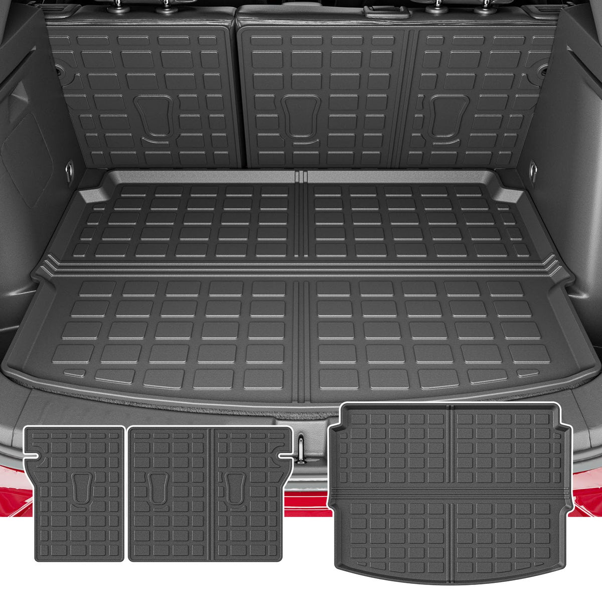 Powoq Trunk Mat Compatible With 2021-2025 Chevy Trailblazer Backrest Mat (Only For Upper Deck) Replacement For 2021 2022 2023 2024 2025 Chevy Trailblazer Accessories (Trunk Mat+Backrest Mat)