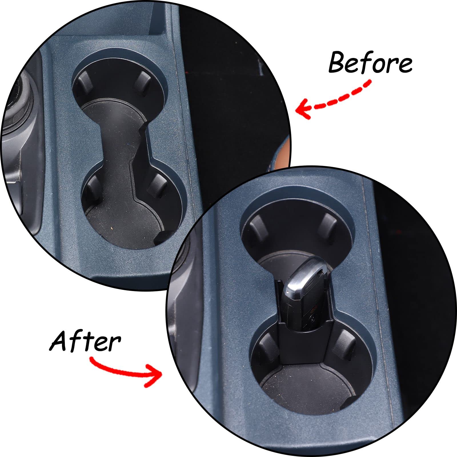 Center Console Cup Holder Divider Stroage Box Compatible with Ford Maverick 2022-2024 Pickup Truck, Interior Accessories Organiz