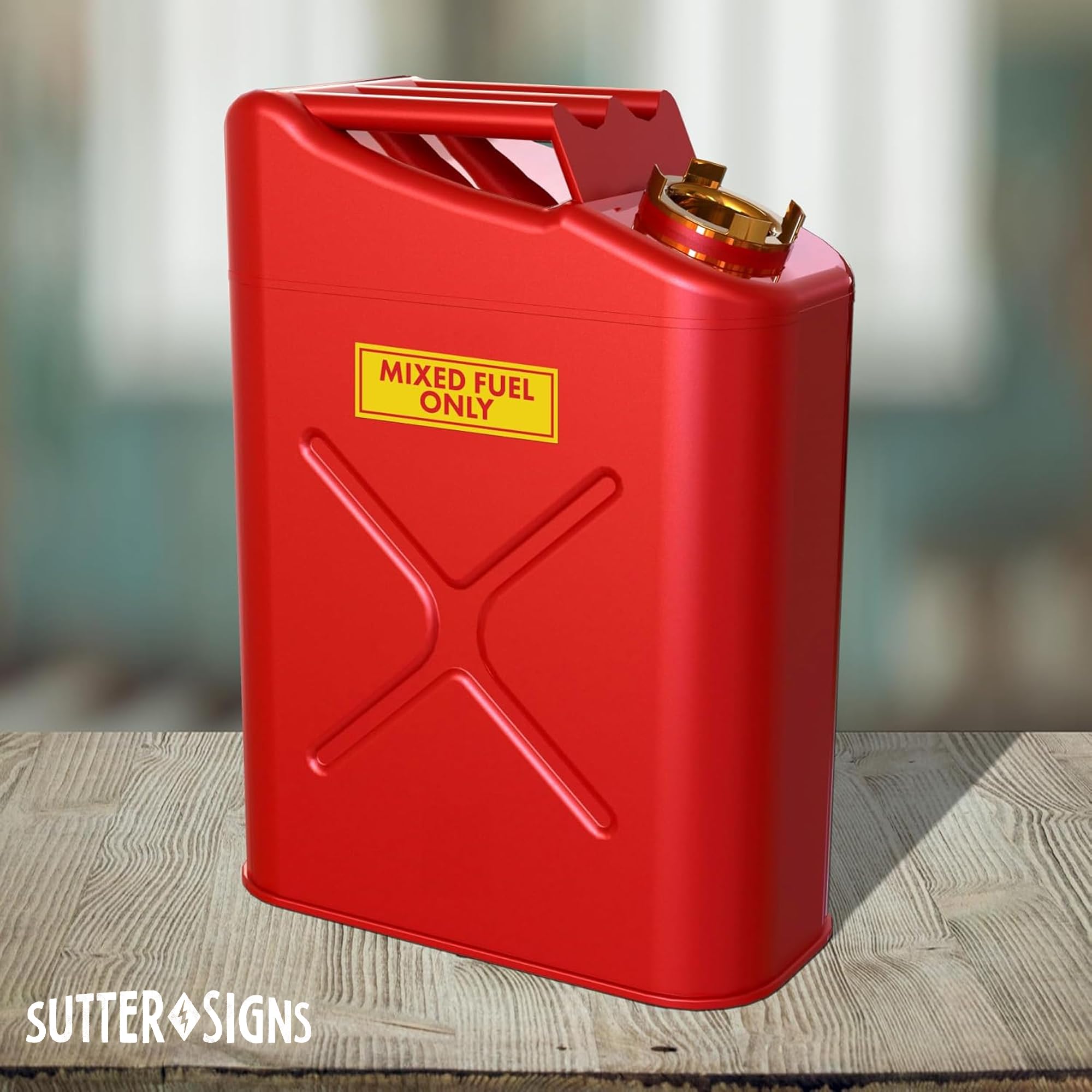 Sutter Signs 3Pc Mixed Fuel Only Stickers For Fuel Tank | Weatherproof Adhesive Decals For Trucks, Tractors, Fuel Cans, Gas Caps