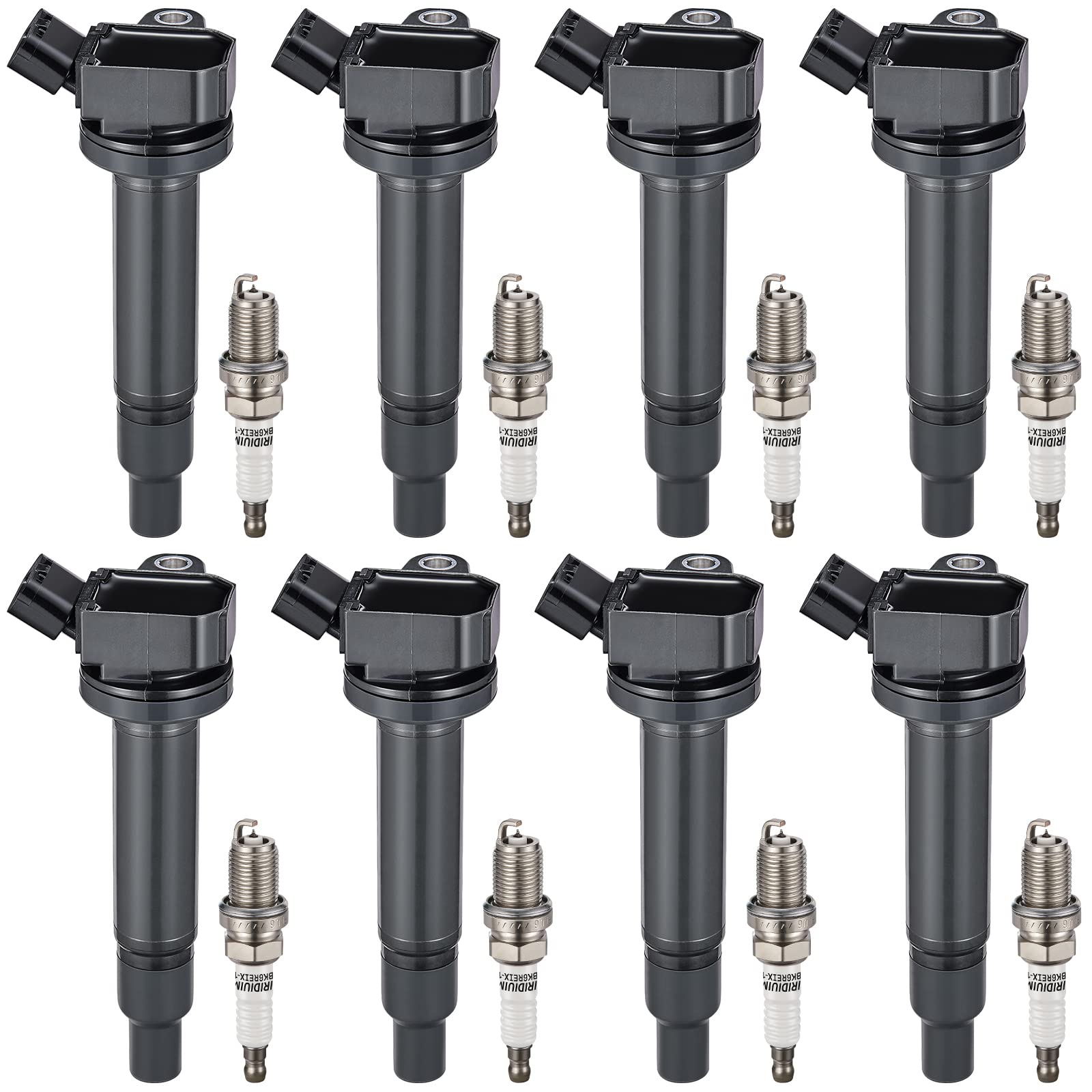 Bdfhyk Ignition Coil Pack And Spark Plug Set Of 8 Compatible With Lexus Gs430 Gx470 Ls430 Lx470 Sc430 4Runner Land Cruiser Sequo