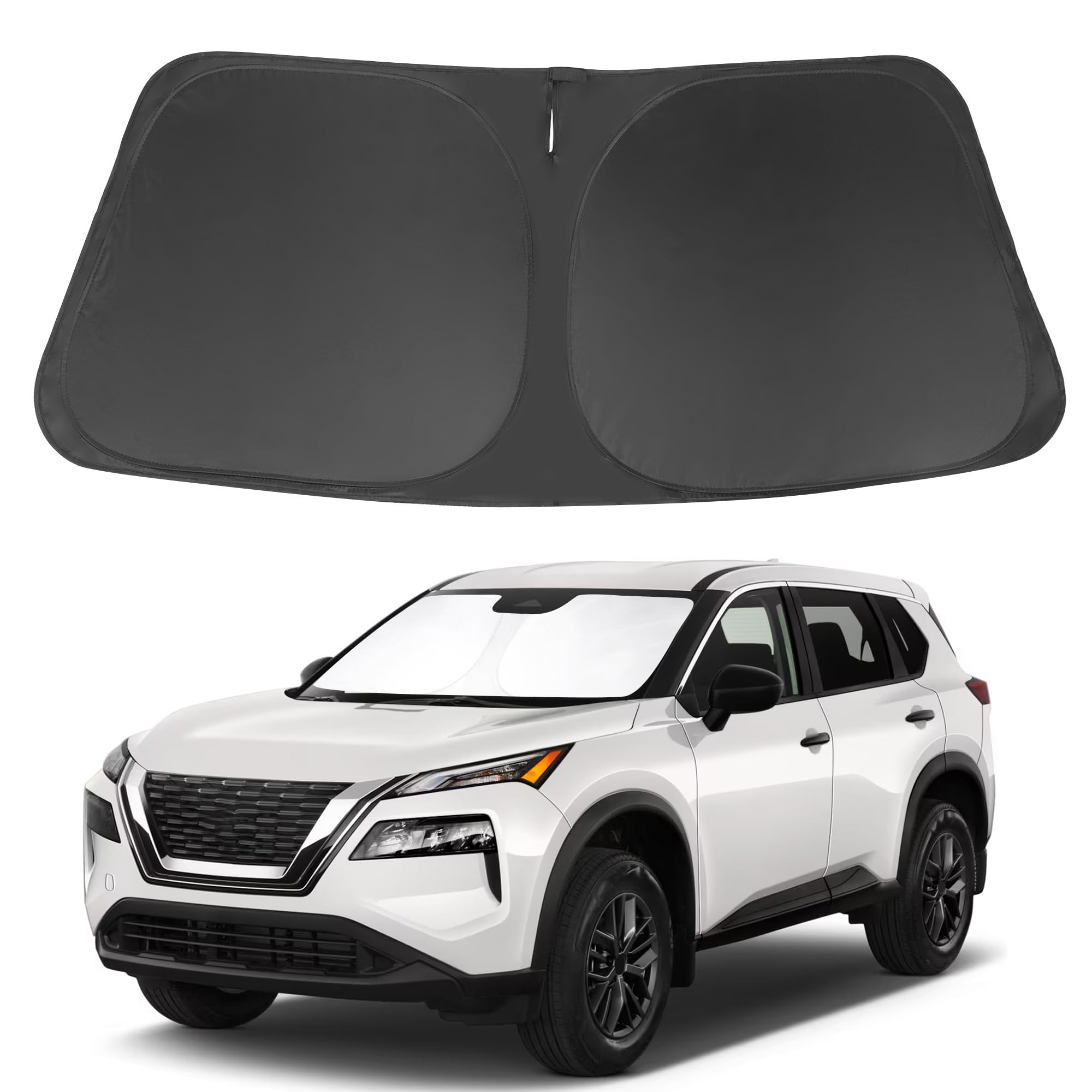Windshield Sun Shade Fit For 2021 2022 2023 2024 2025 Nissan Rogue 3Rd Gen.Accessories(Not For Rogue Sport) Foldable Sunshade Sh