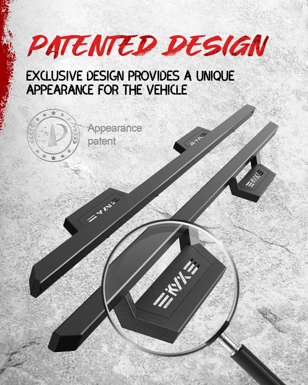 Kyx Running Boards For 2007-2018 Wrangler Jk 4 Door(Exclude 2018 Wrangler Jl Models), 5 Inches Side Steps Nerf Bars Step Rails