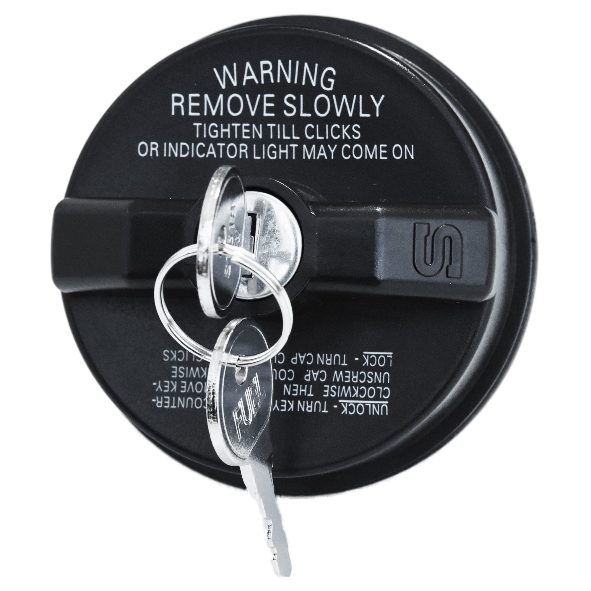 Locking Gas Cap, Lock Fuel Cap For Toyota Chevy Silverado 1500 2500 3500 Gmc Subaru Honda Nissan Acura Buick Cadillac Infiniti Isuzu Mazda Mitsubishi Scion Suzuki Pontiac Saab Saturn Audi Volvo