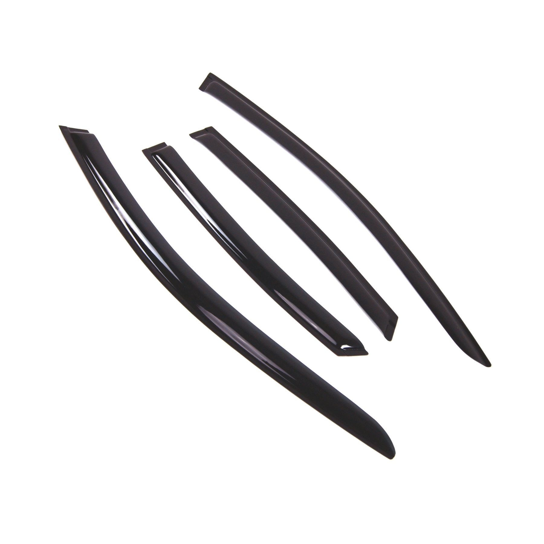 Tuningpros Wd2-770B Dark Smoke 4 Pcs Set Window Visor (Outside Mount) Deflector Rain Guard Compatible With 2017-2018 Nissan Alti