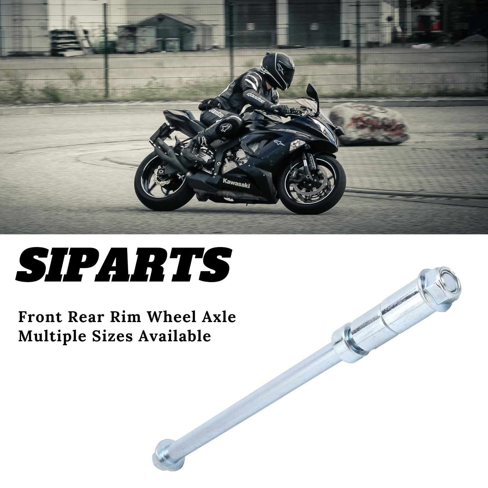 Siparts 12Mm 230Mm Front Rear Axle With Bushing 5Mm 20Mm 30Mm Fit For Pit Dirt Bike Moped Scooter Quad Atv Mini Bike Parts