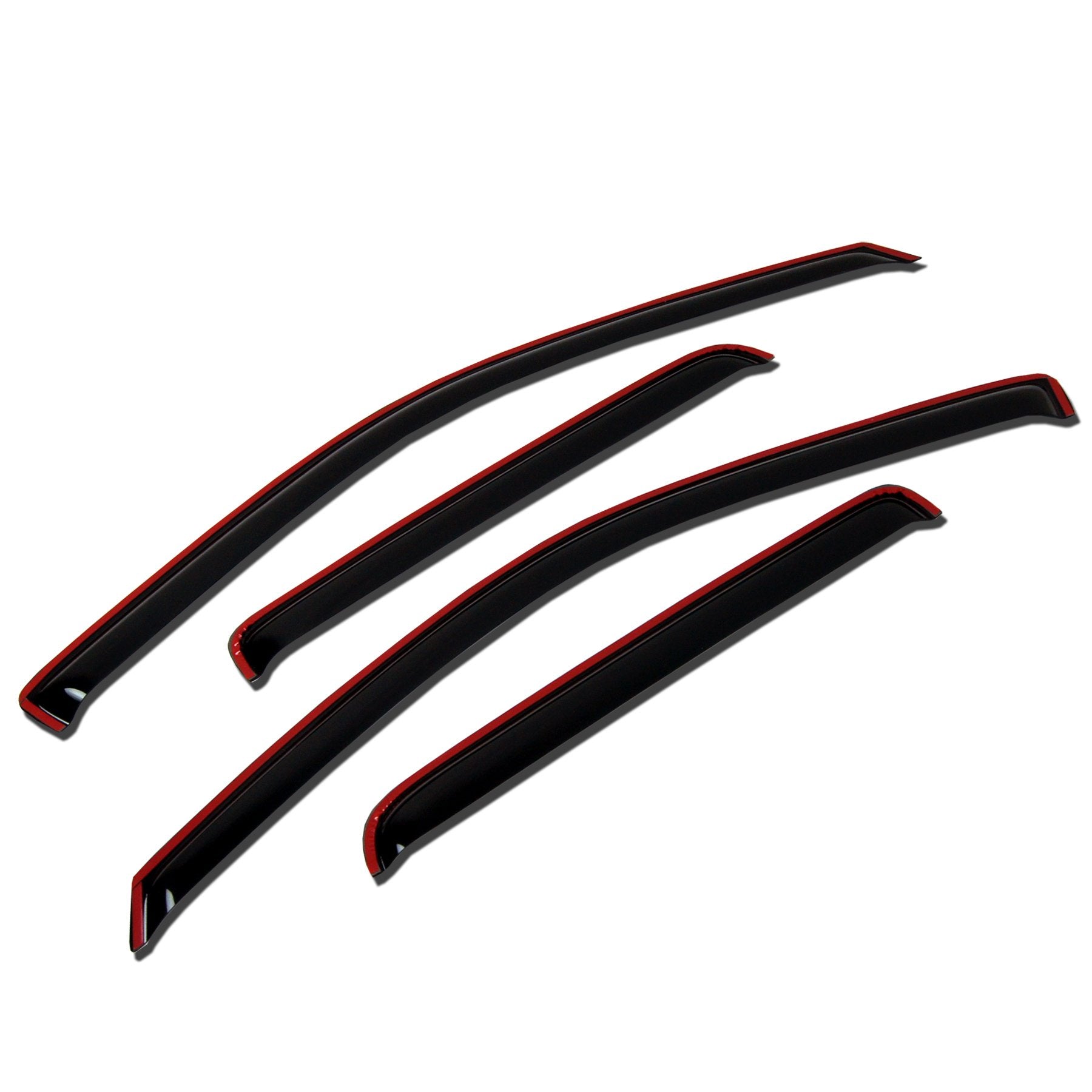 TuningPros WV-156i In-Channel Window Visor Deflector Rain Guard Dark Smoke 4-pc Set