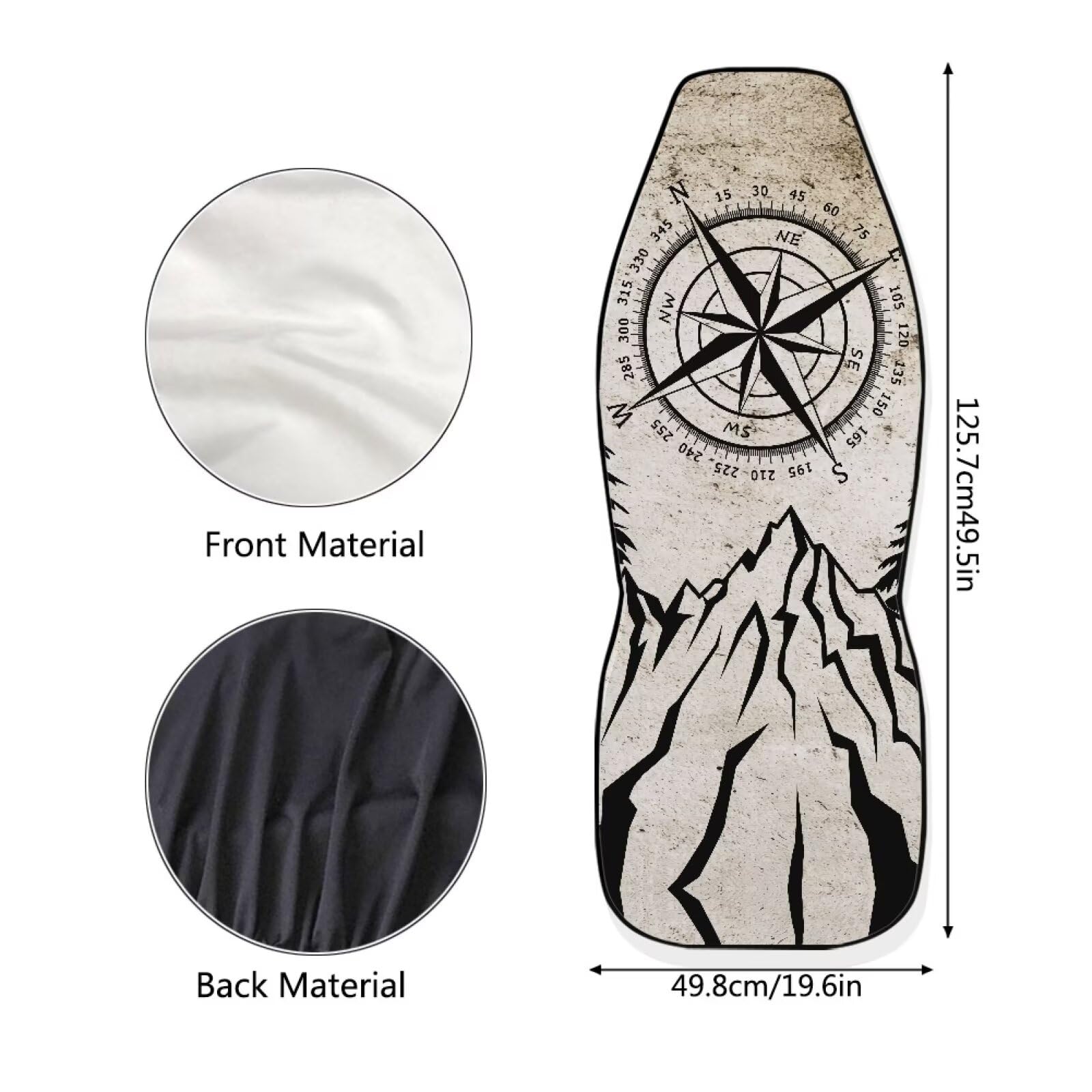 TOADDMOS Speedometer Car Front Seat Cover Set Soft Driver Seat Cover Comfort Bucket Seat Covers Full Protection Saddle Blanket C