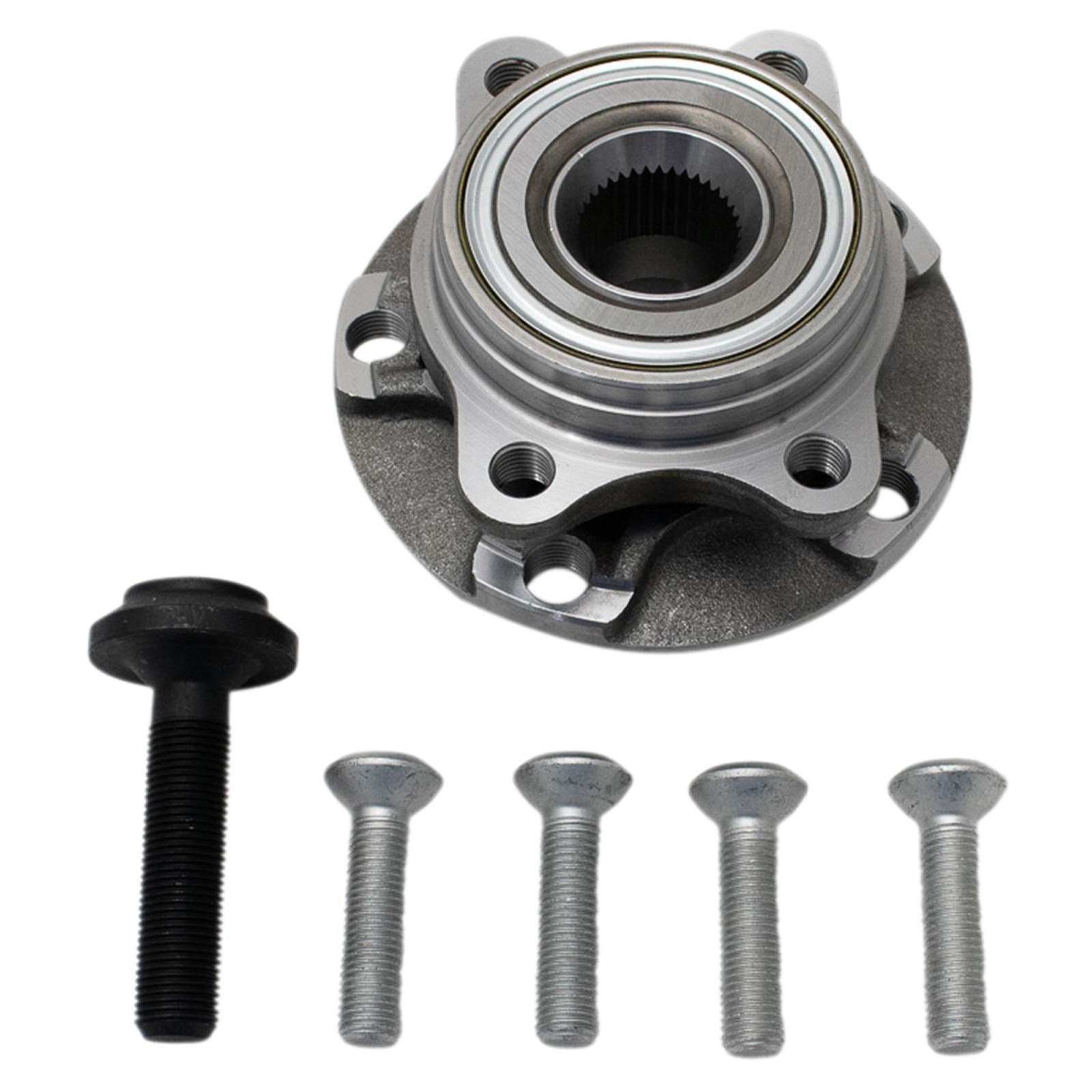 Trq Front Left Right Wheel Hub Bearing Assembly Driver Passenger Side Compatible With 2002-2008 Audi A4 A4 Quattro 2002-2004 A6