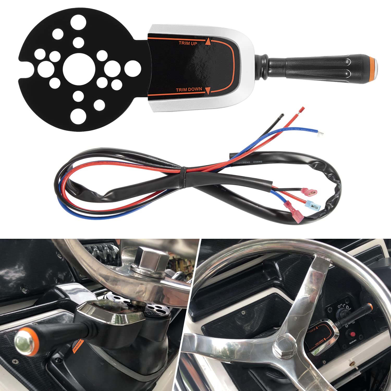 Yoursme Bezel Control Switch, Blinker Trim Control System Single Function - Engine Trim/Jack Plate Fit for Seastar Hydraulic, Ca
