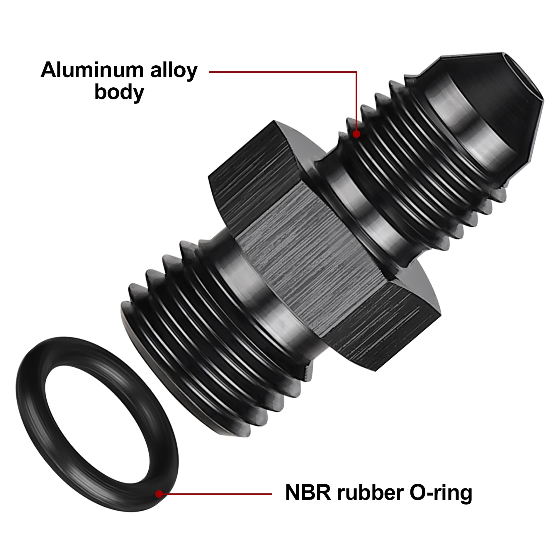 Evil Energy 3An Flare To An4 Orb Male O-Ring Fitting Adapter