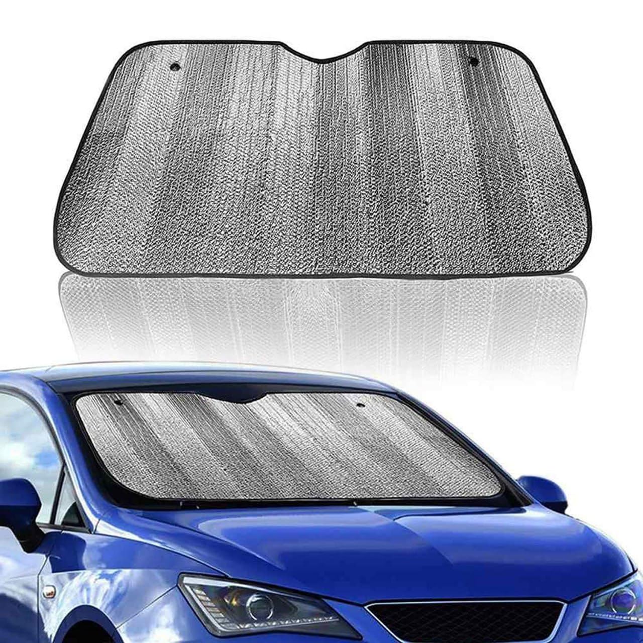 V TRIVYOM Car Sun Shade Front Windshield Protector, Jumbo/Standard Sunshade Keeps Vehicle Cool UV Ray Sun Visor Protector Sunsha