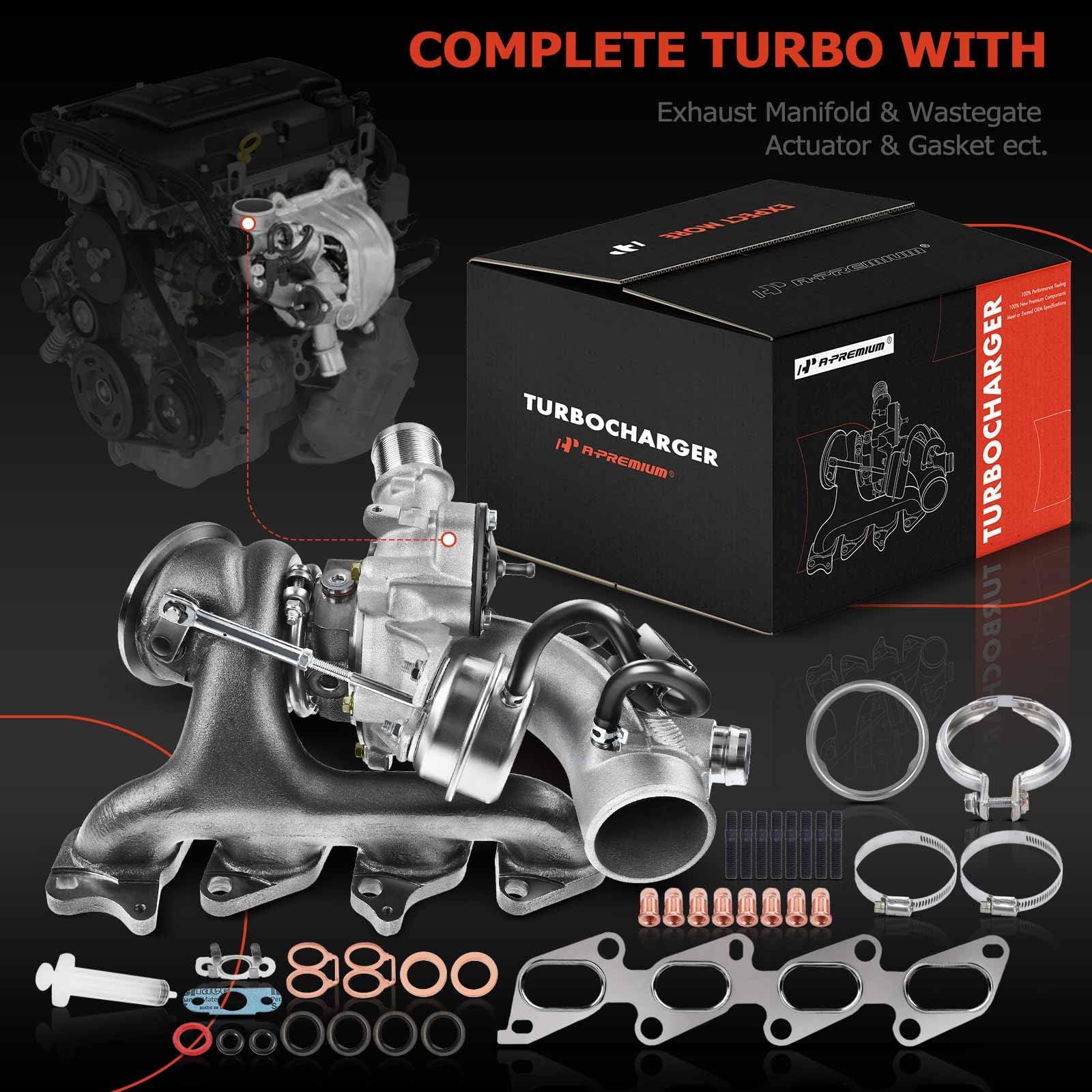 A-Premium Turbo Turbocharger And Complete Installation Kits Compatible With Buick, Chevy Vehicles - 1.4L Turbo - Encore 2013-202