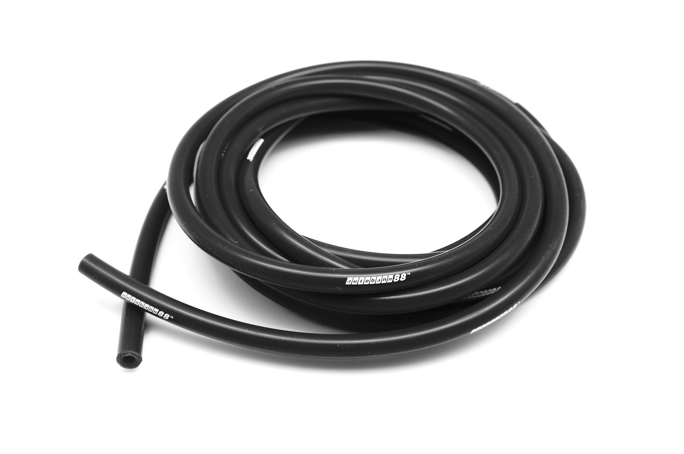 Autobahn88 High Performance Silicone Vacuum Hose, Id=0.31 (8Mm), Od=0.55 (14Mm), 10 Feet (3 Meter), Black