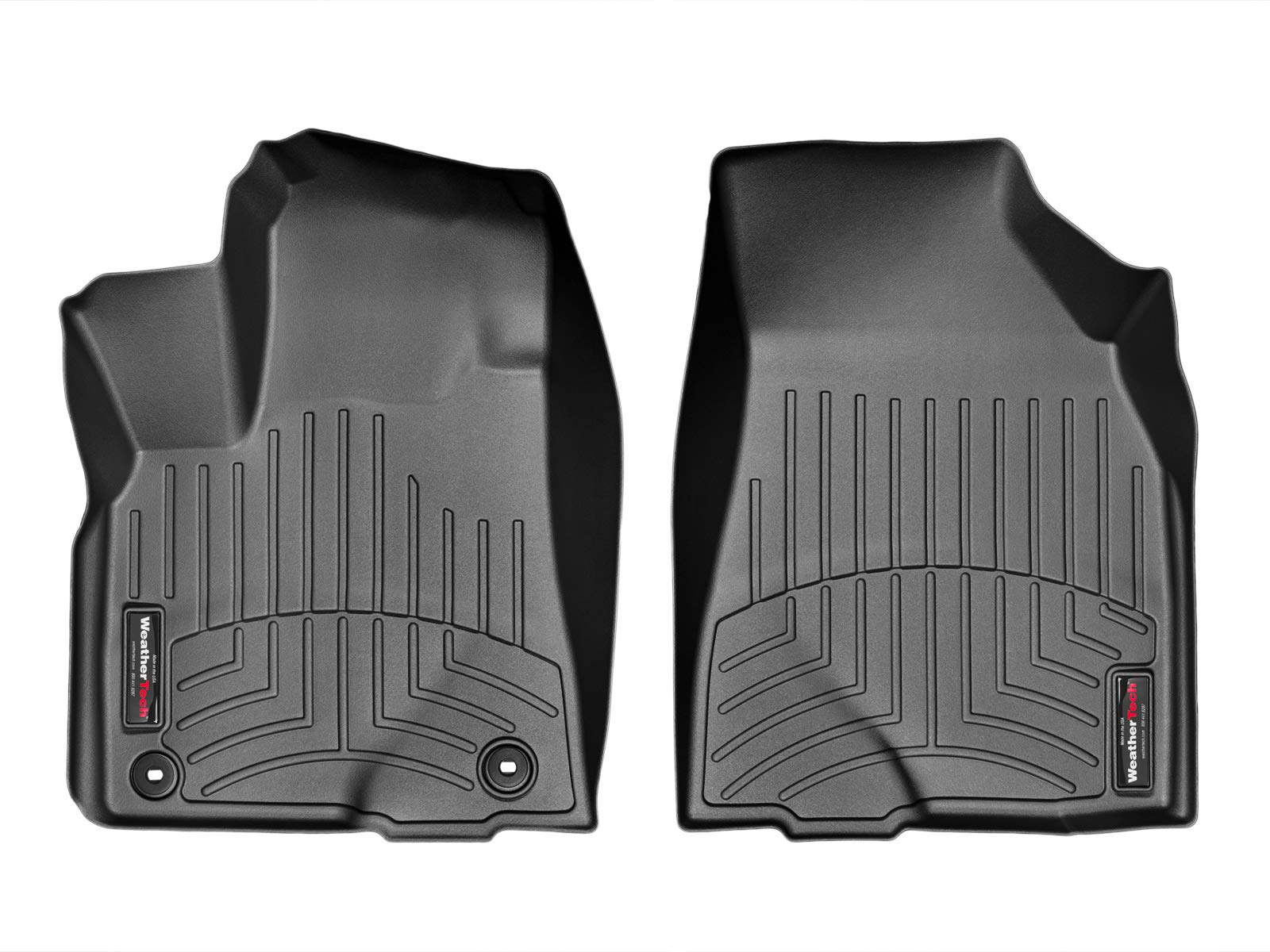 WeatherTech Custom Fit FloorLiners for Toyota Highlander - 1st Row (446321), Black