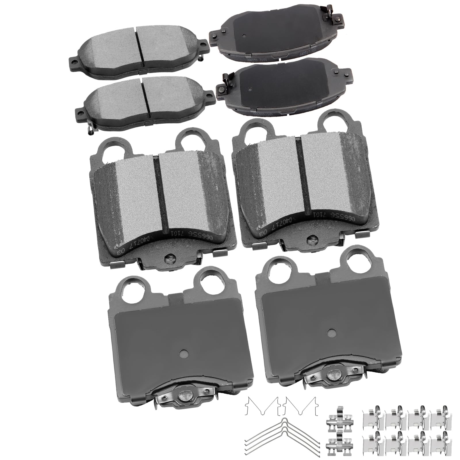 Front Rear Ceramic Brake Pads Kits 8Pcs Fit For 1998-2005 For Lexus Gs300, 1998-2000 For Lexus Gs400, 2001-2005 For Lexus Gs430,