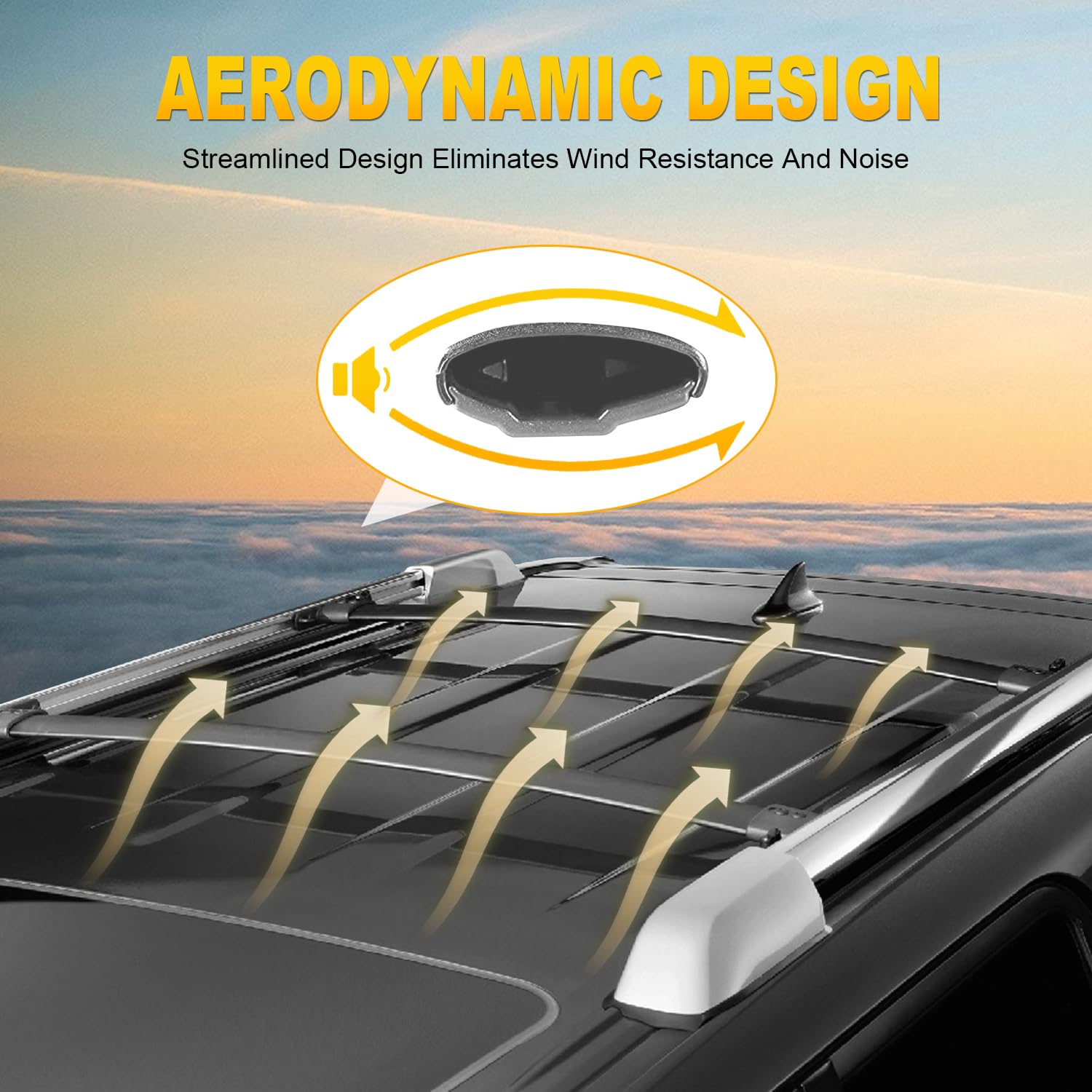 OCPTY Roof Rack Cross Bars for Ford Explorer 2020-2022 Luggage Racks Rooftop Cargo Carrier Bag Luggage Kayak Canoe Bike Snowboar