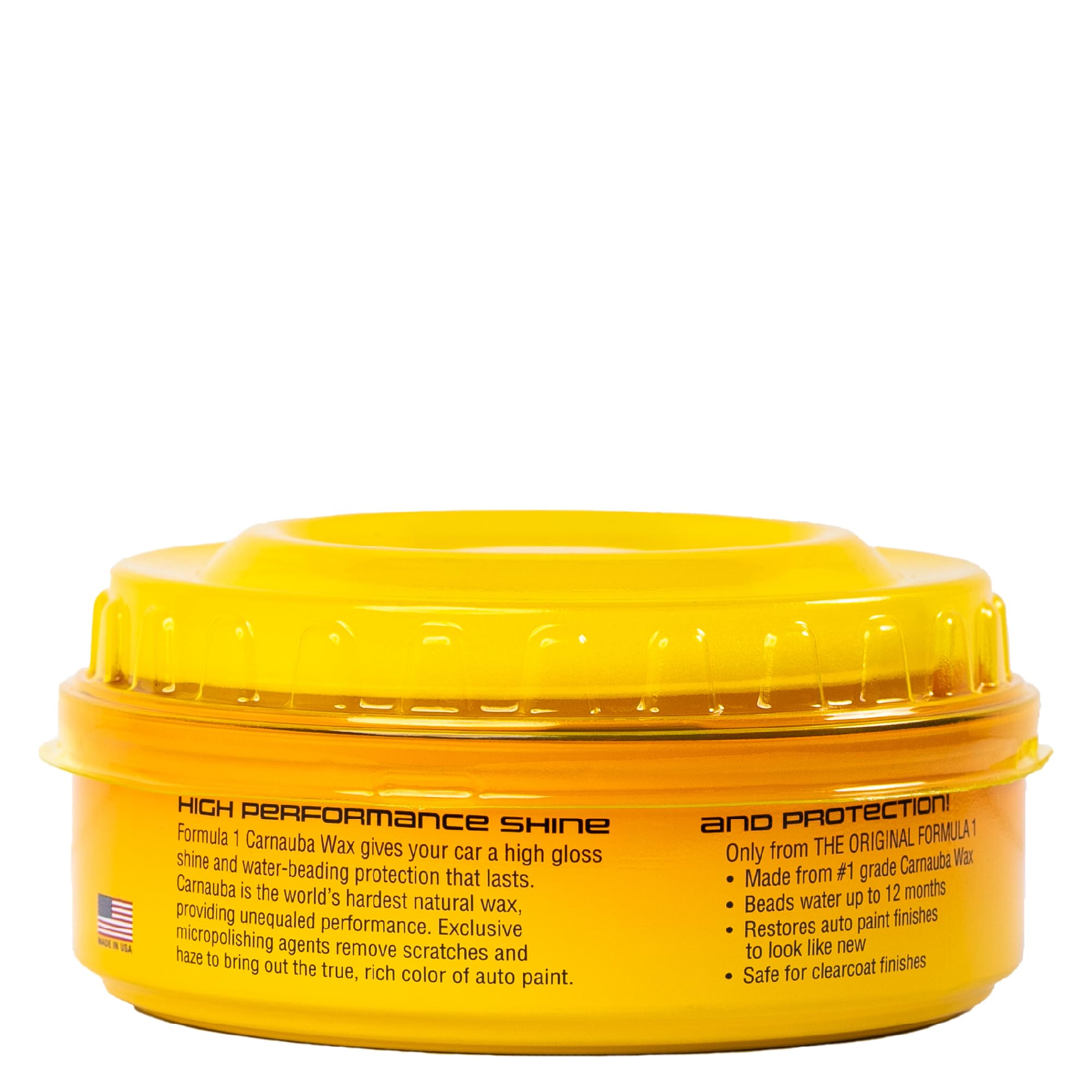 Formula 1 Carnauba Car Wax Paste - High-Gloss Shine - Polish For Car Detailing To Shine & Protect – Remove Haze And Paint Swirls W/ Micropolishing Agents – Car Cleaning Supplies (8 Oz)