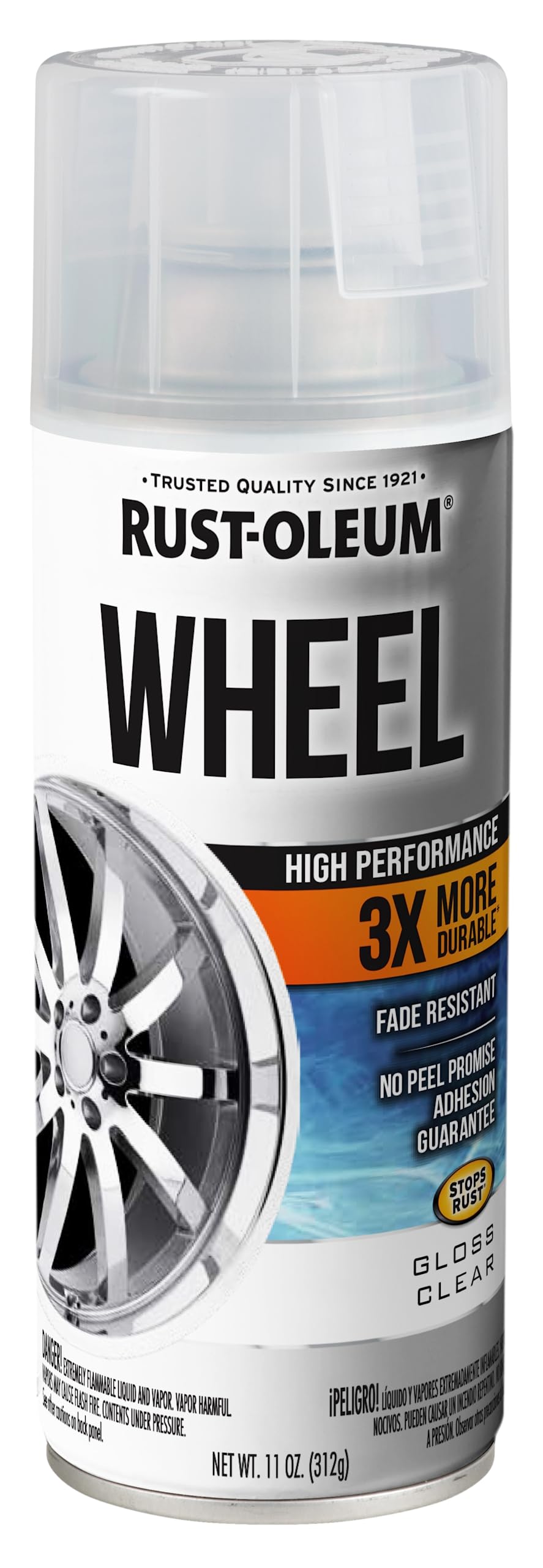 Rust-Oleum 366439 High Performance Wheel Spray Paint, 11 oz, Gloss Clear