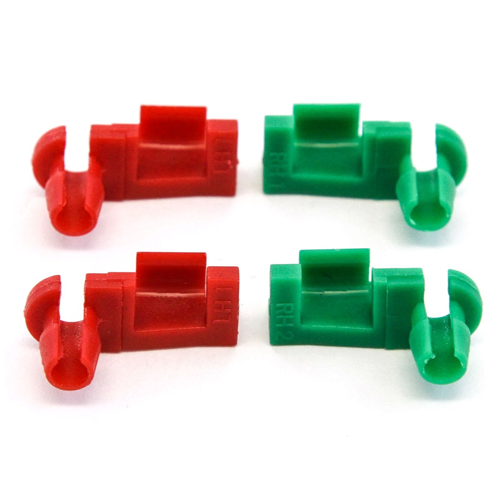 Red Hound Auto Tailgate Handle Rod Clip for Chevy GMC Silverado Sierra, 2 Pairs, OEM Replacement, Green/Red, One Size