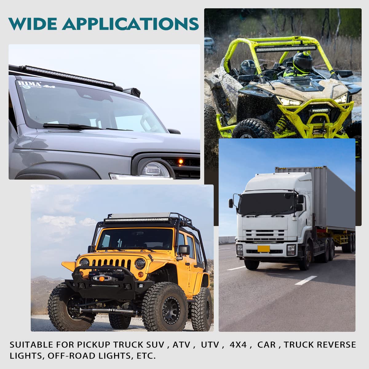 Rigidhorse 12 Inch Led Light Bar Single Row Flood & Spot Beam Combo 10000Lm Off Road Led Light Bar Driving Light For Pickup Suv Atv Utv Truck Roof Bumper