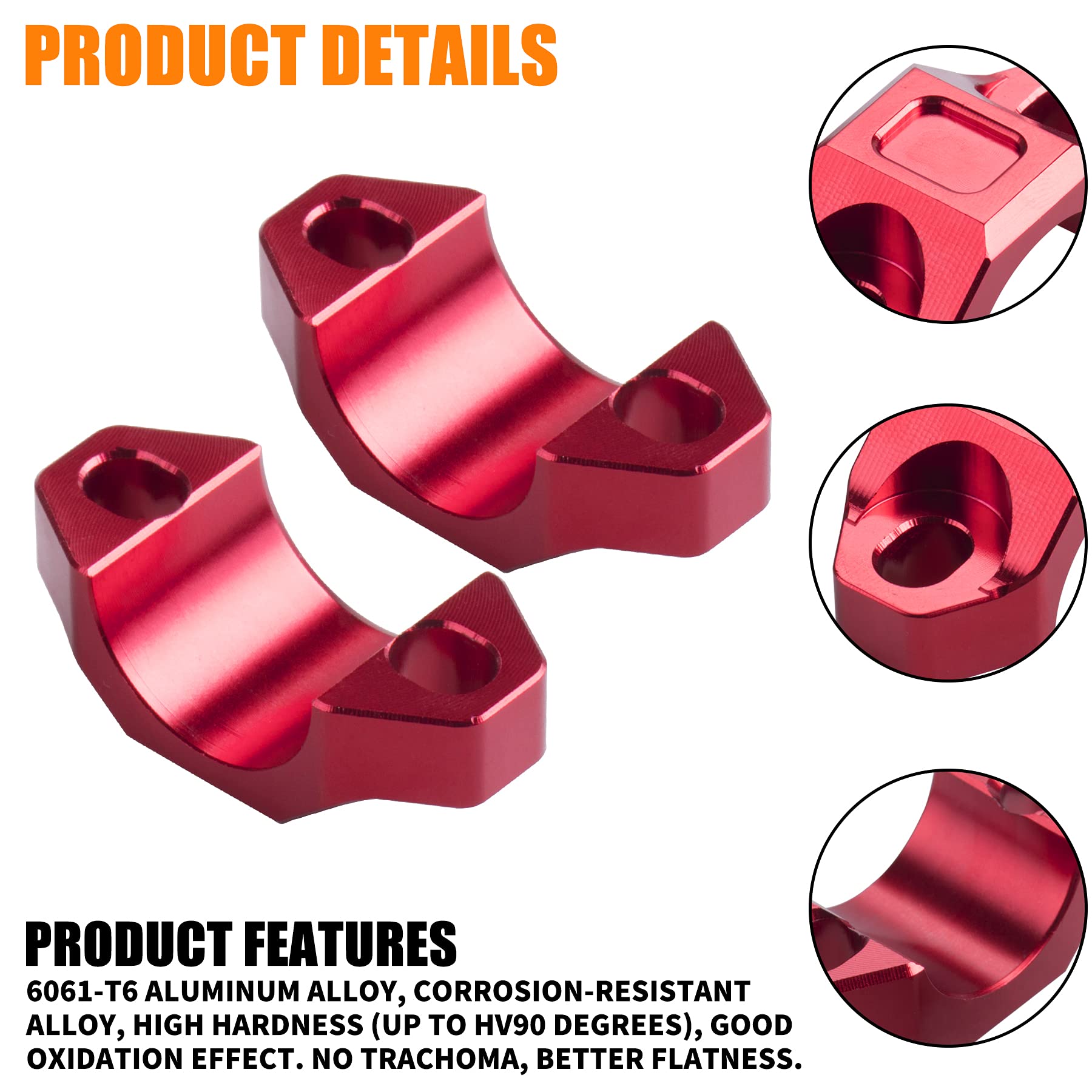 Oraevy Cnc Engine Kill Switch Mounting Backplate For 7/8'' Handlebars -Red