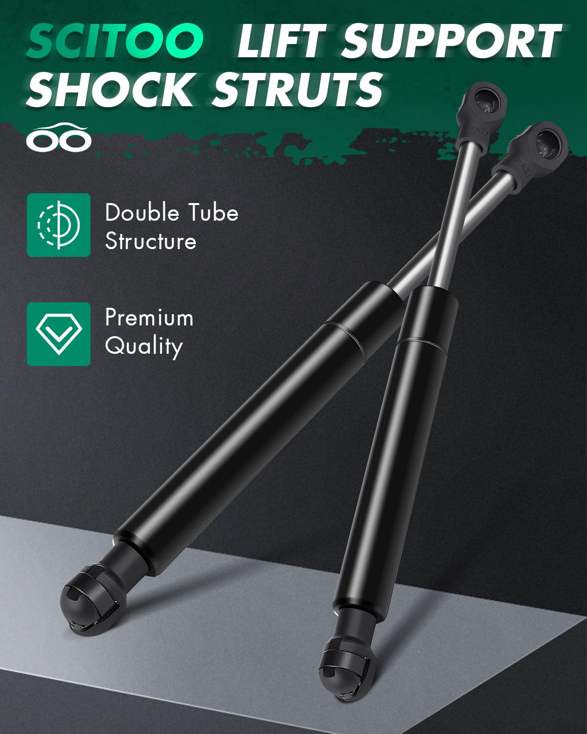 Scitoo Rear Trunk Lift Supports Struts Gas Springs Shocks Fit 2004-2008 For Nissan Maxima With Out Spoiler