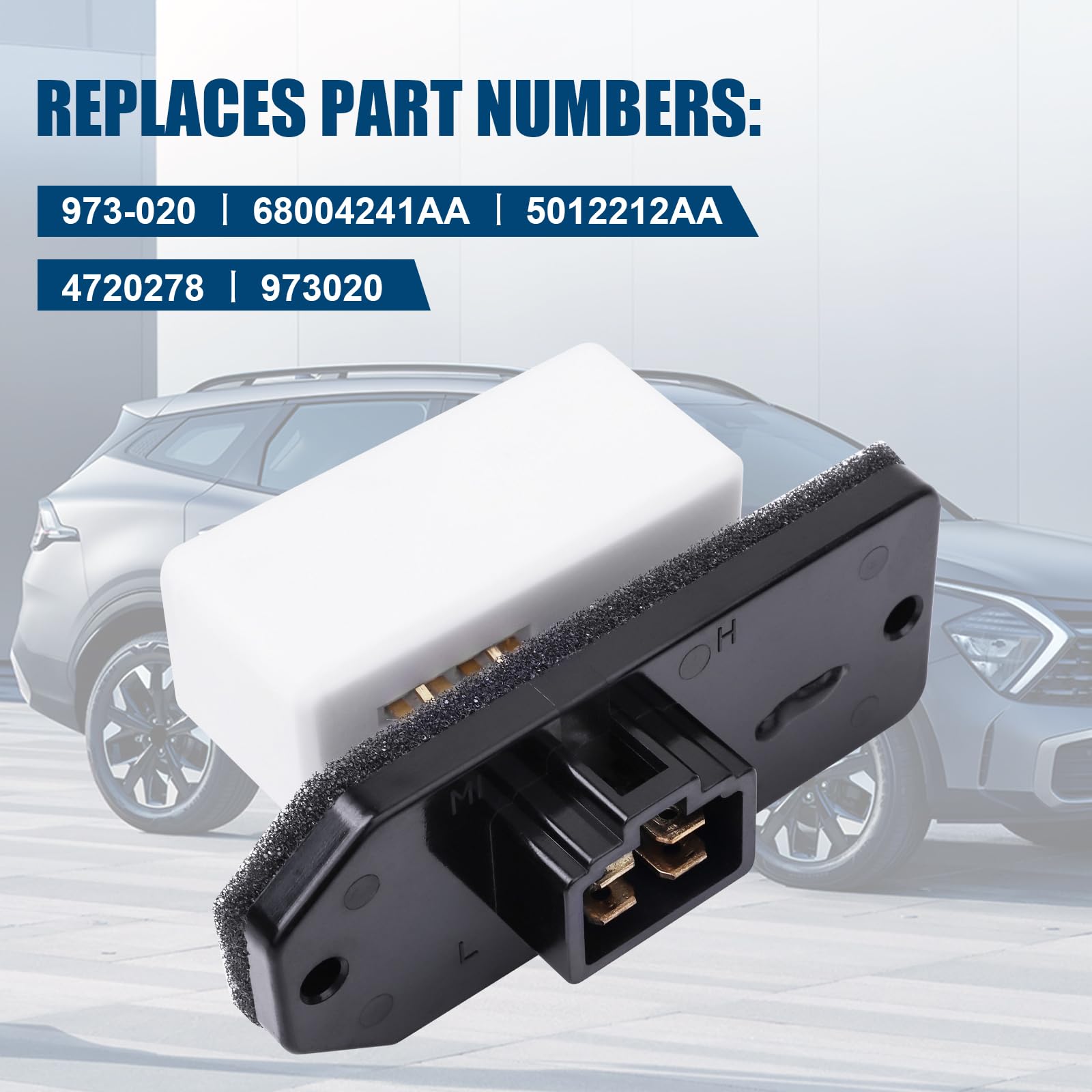 4720278 Hvac Fan Blower Motor Resistor Replacement For 1994-2008 Dodge Ram 1500 2500 3500 Pickup | 1993-1999 Jeep Grand Cherokee