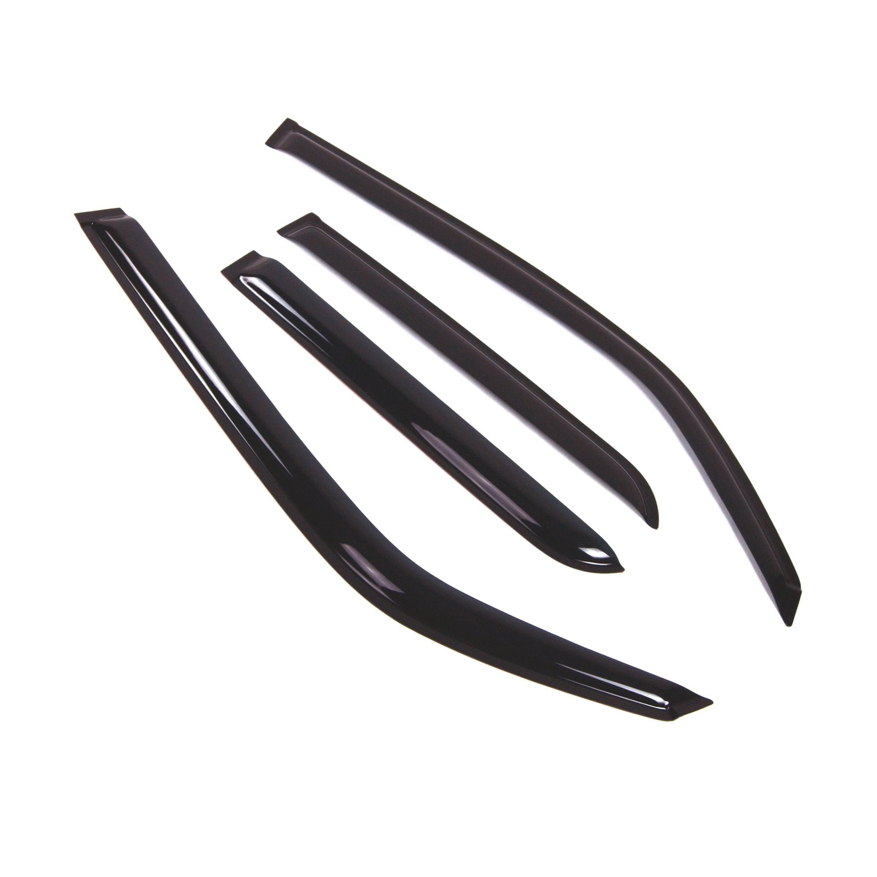 Tuningpros Wd2-410 Dark Smoke 4 Pcs Set Window Visor (Outside Mount) Deflector Rain Guard Compatible With 2010-2016 Toyota 4Runn