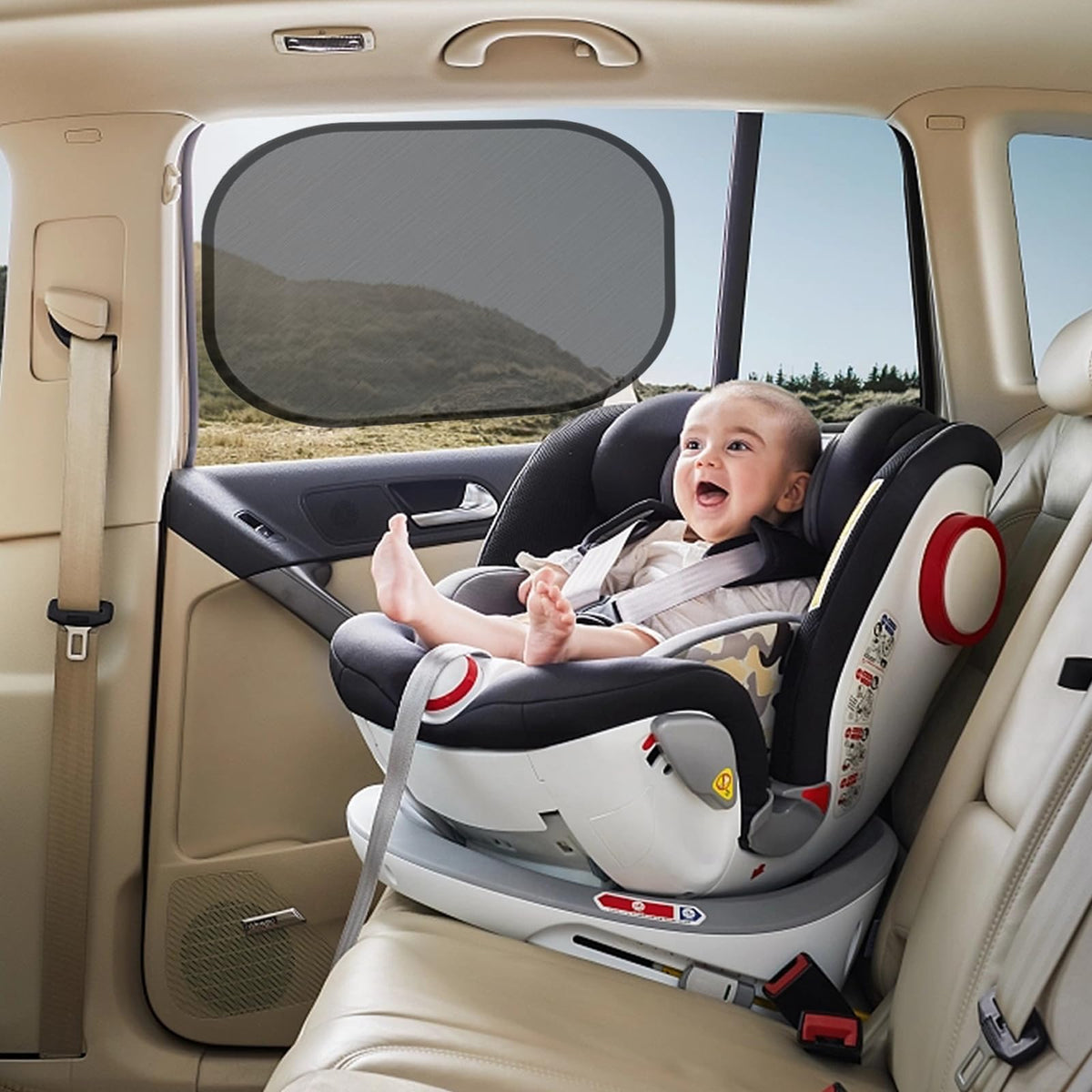 Auyneas Car Window Shades For Baby - 2 Pack Sun Shade For Car Window For Kids | Car Shades For Side Windows | Automotive Sun Pro