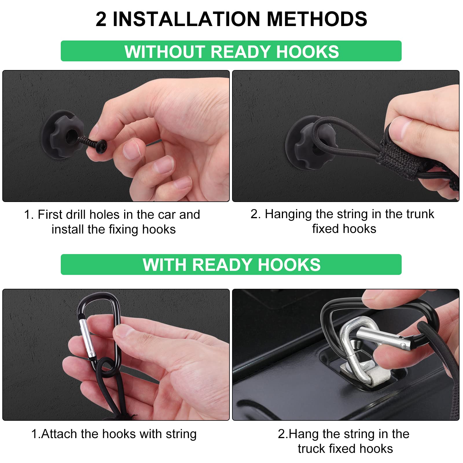 Upgrade Cargo Net Trunk Bed Organizer For Ford/Dodge/Gmc/Chevy Silverado/Toyota/Nissan/Honda/Lincoln And Pickup Truck, 59'' Long