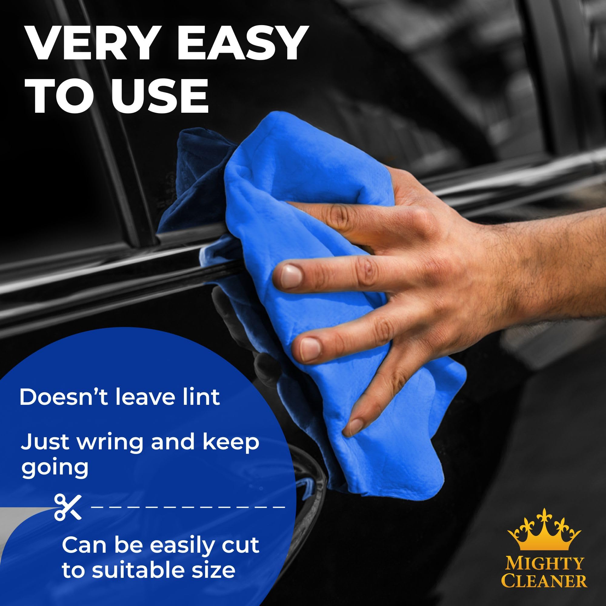 Premium Xl Shammy Towel For Car - 2Pk (34''X25'') - Super Absorbent Chamois Cloth For Drying - Spots & Scratch-Free, Reusable