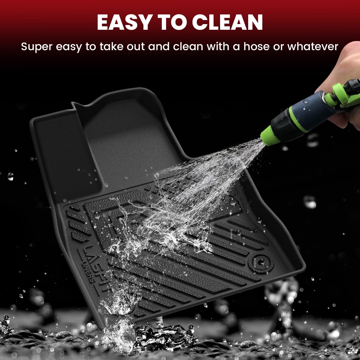 Lasfit Floor Mats & Cargo With Backrest Mat For Ford Explorer 2020-2025 7 Passenger, Custom Fit All Weather Protector Tpe Easy C