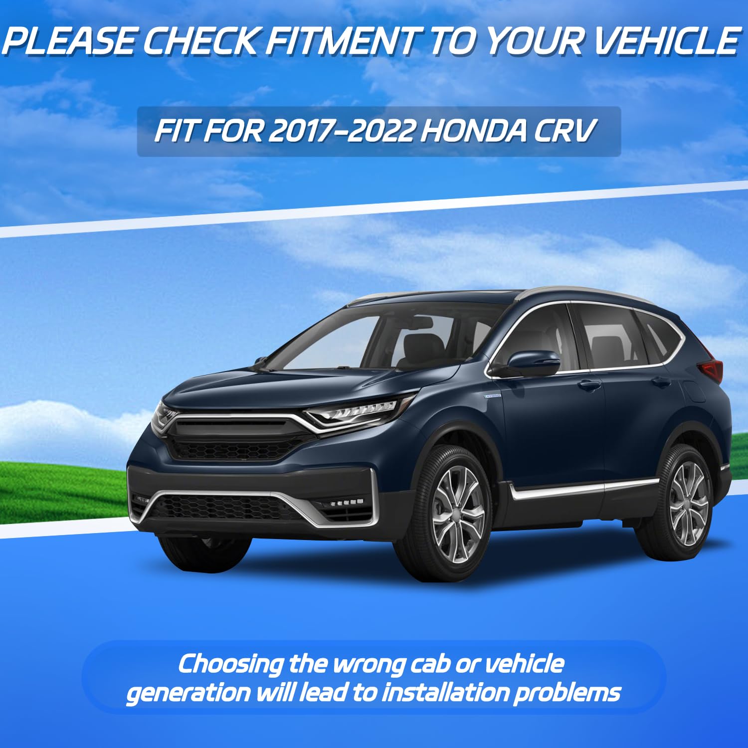 CHYKORLA in-Channel Window Rain Guards for 2017-2022 Honda CRV(CR-V), Extra Durable Side Wind Deflectors, Vent Window Visors for