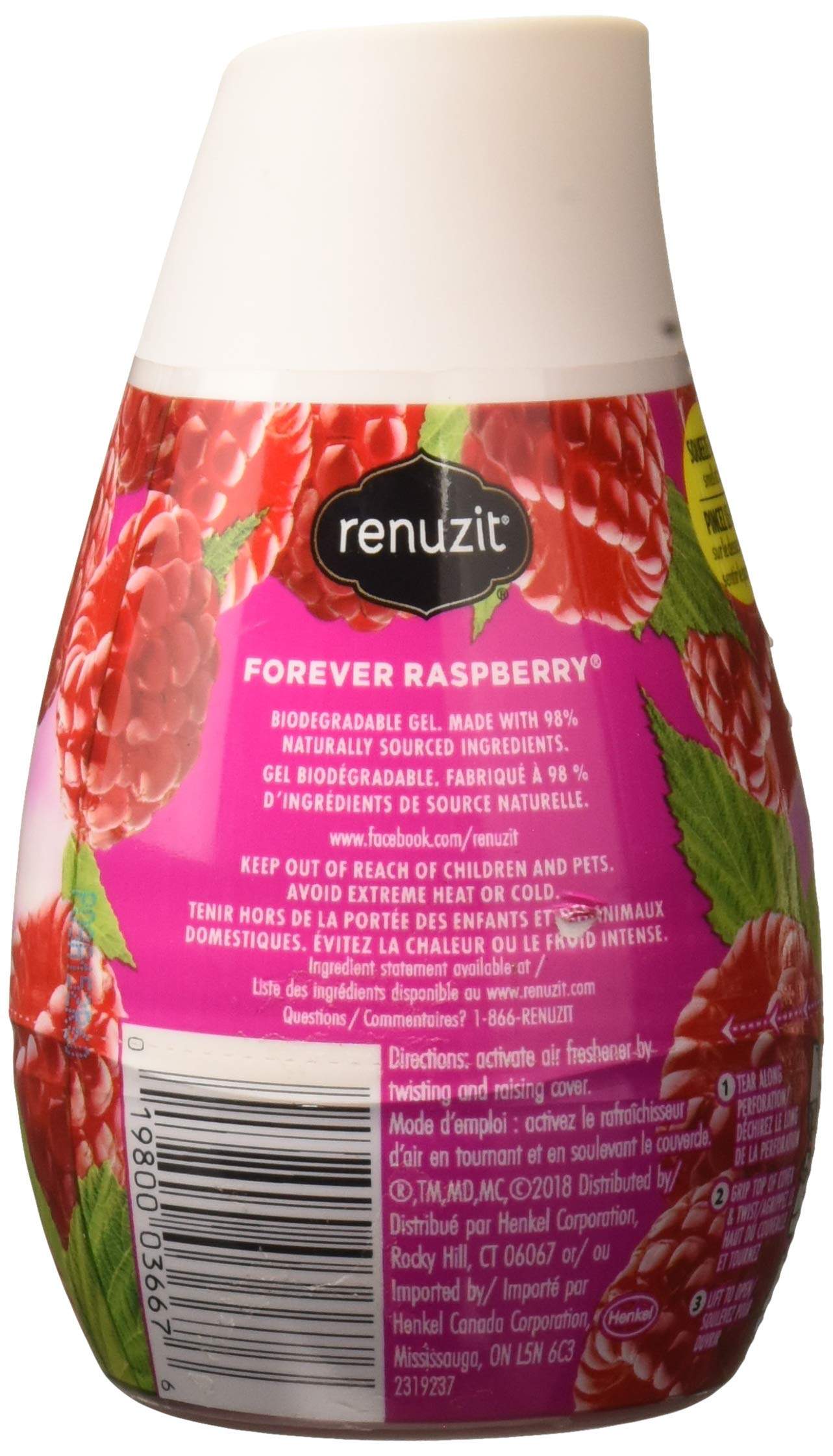 Renuzit Adjustables Gel Air Freshener, Raspberry, 7 Ounce