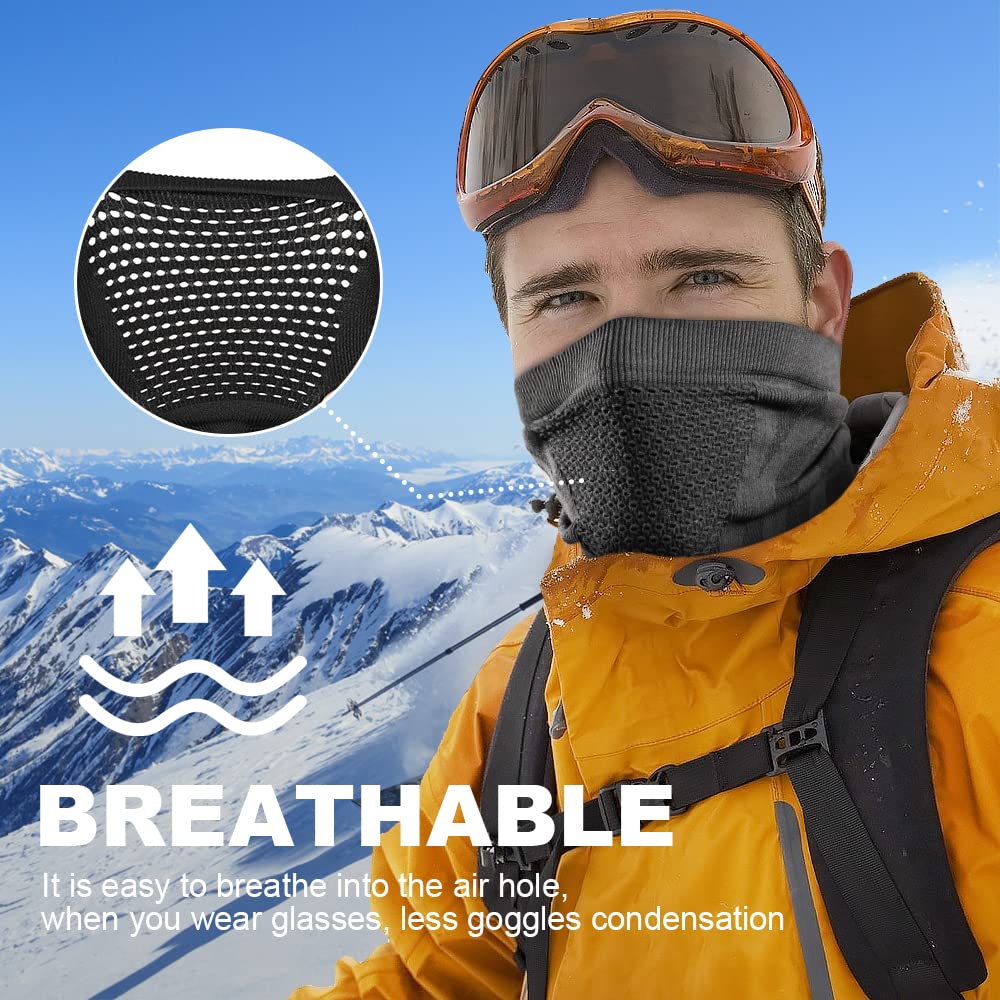 Wtactful Winter Neck Gaiter Neck Warmer Half Face Ski Mask Cover Shield Cold Weather Windproof Tube Bandana Balaclava For Runnin