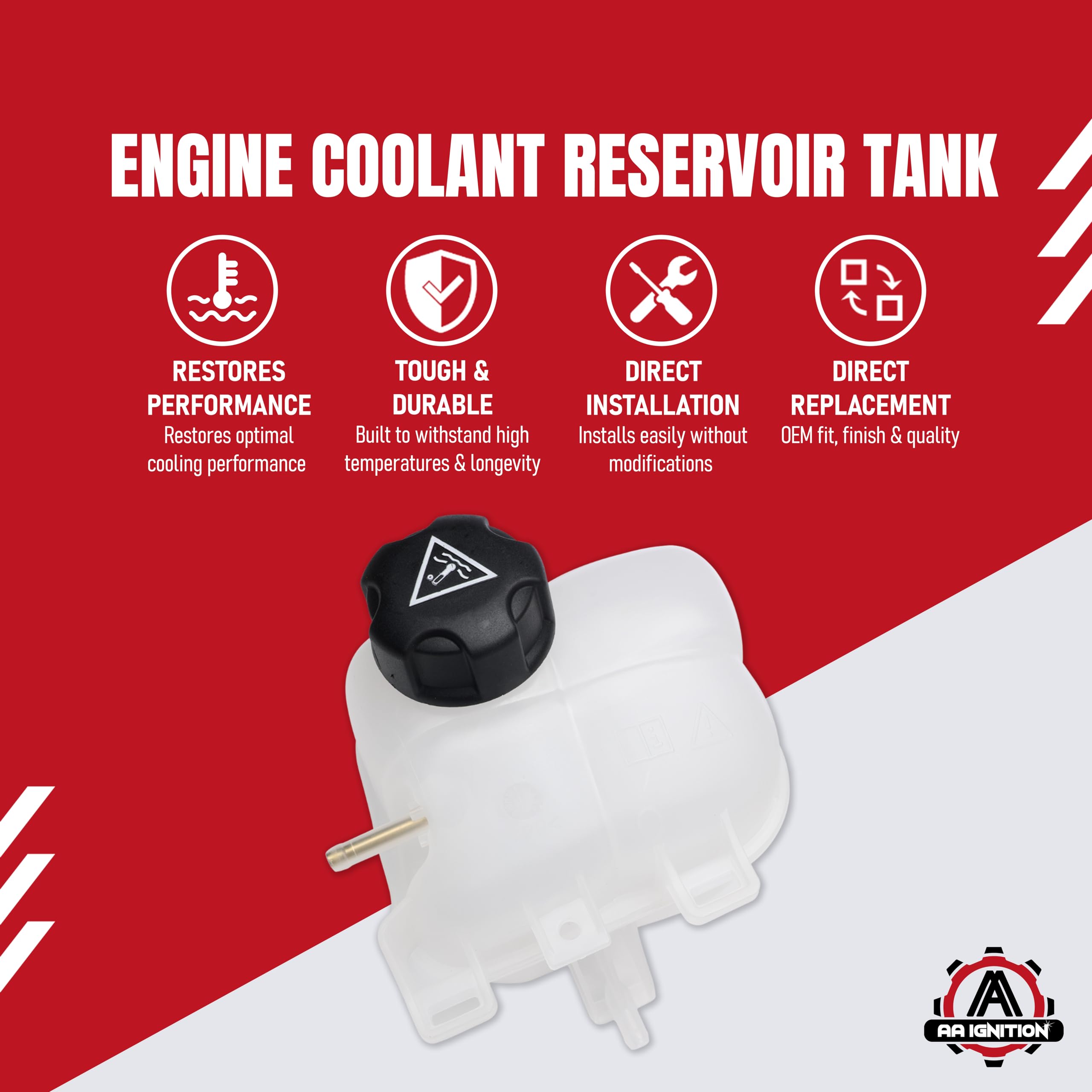 Engine Coolant Tank With Cap Replacement By Aa Ignition - Compatible With Bmw And Mini - I3, I3S, I8, Cooper, Cooper Countryman,