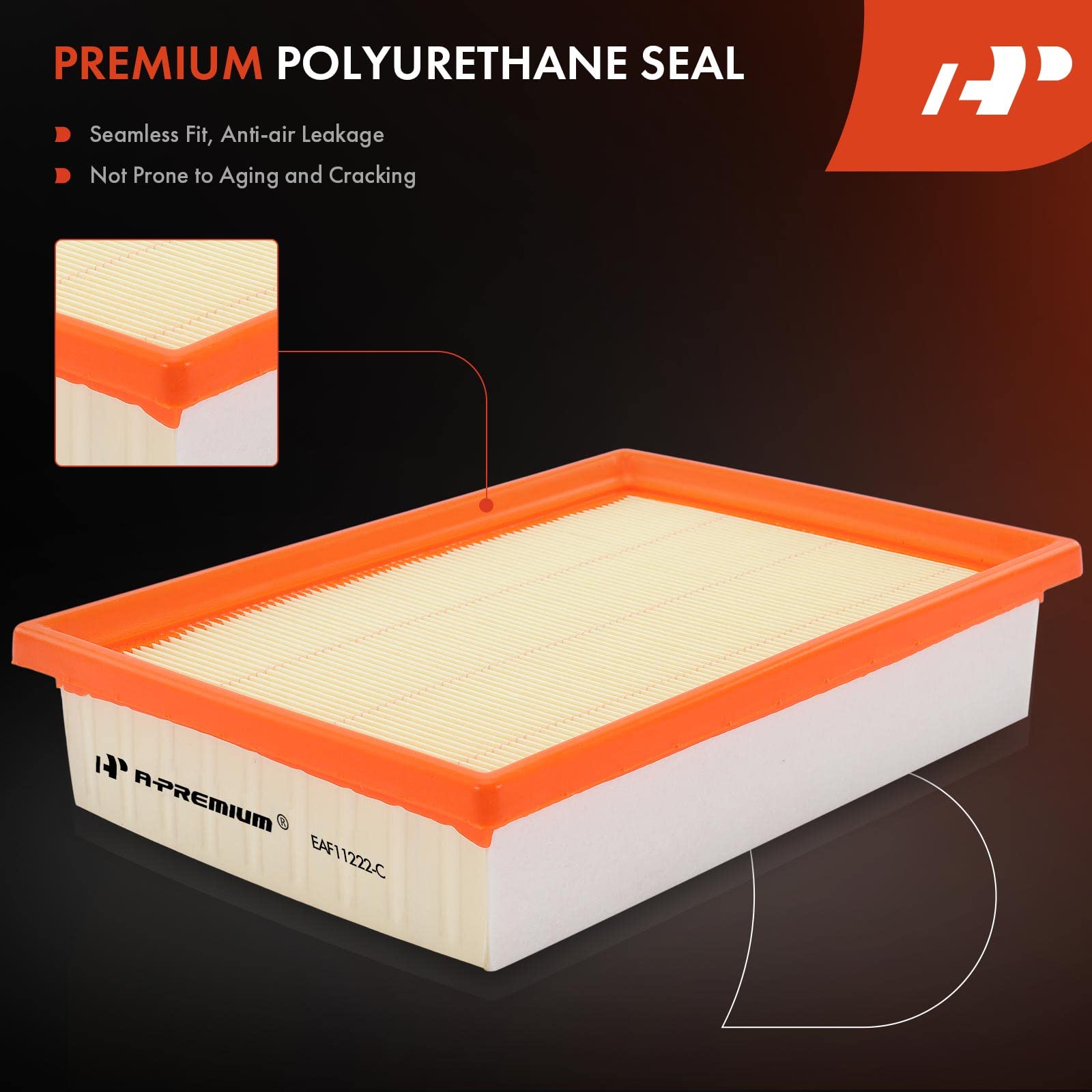 A-Premium Engine Air Filter Compatible With Chevrolet Sonic 2012-2020, 1.4L 1.8L, Flexible Panel, Replace# 96950990