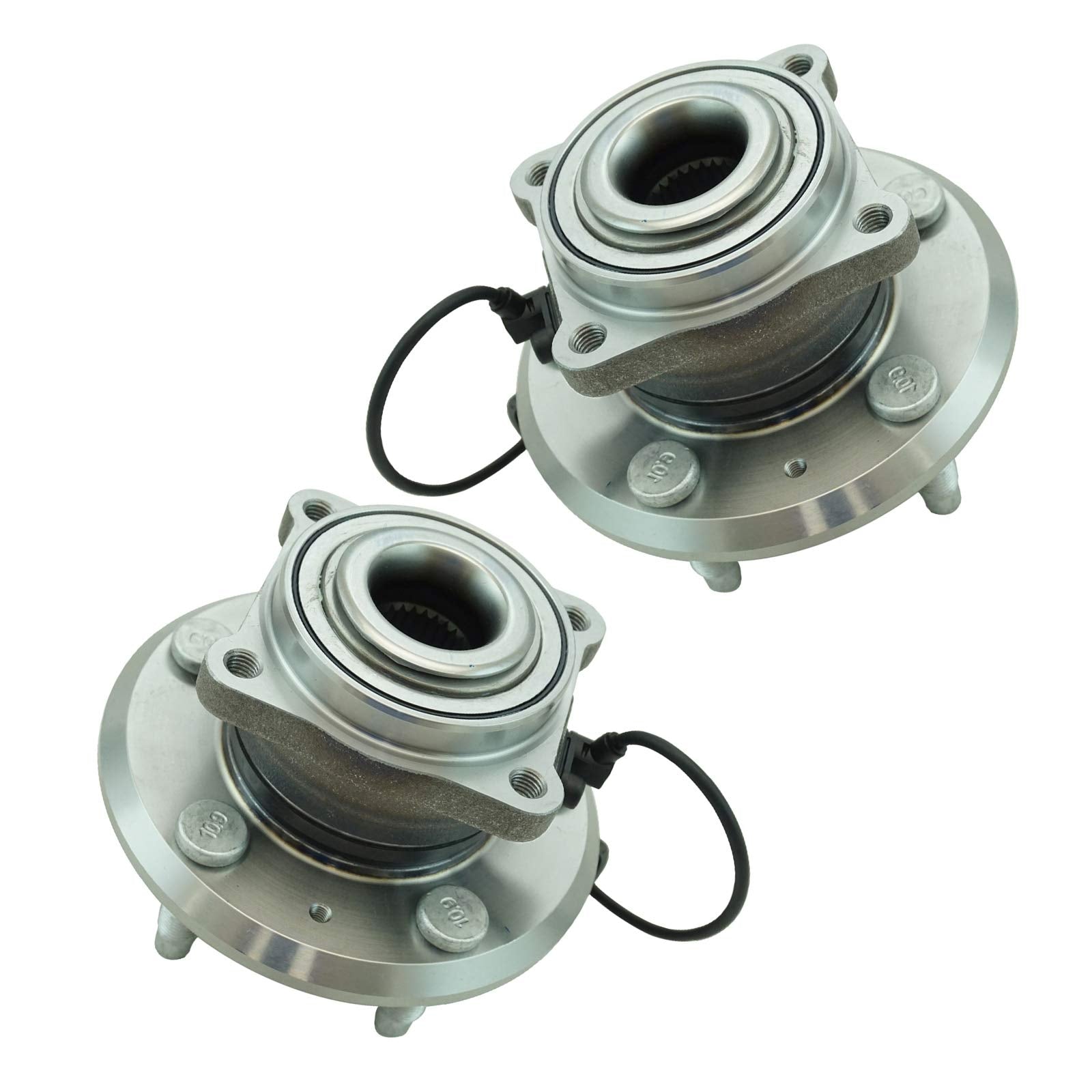 Trq Rear Wheel Hub Bearings Assembly Set Compatible With 2010-2017 Chevrolet Equinox Gmc Terrain