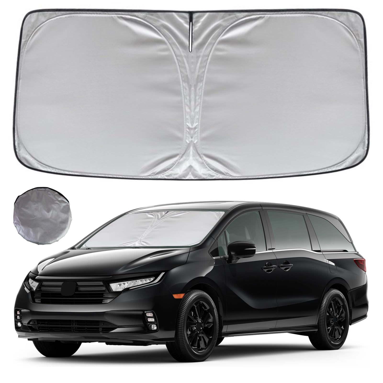 Kayzt Windshield Sun Shade For 2018-2025 Hon-Da Odyssey Lx Ex Ex-L Touring Elite Minivan Foldable Sunshade Front Window Custom F