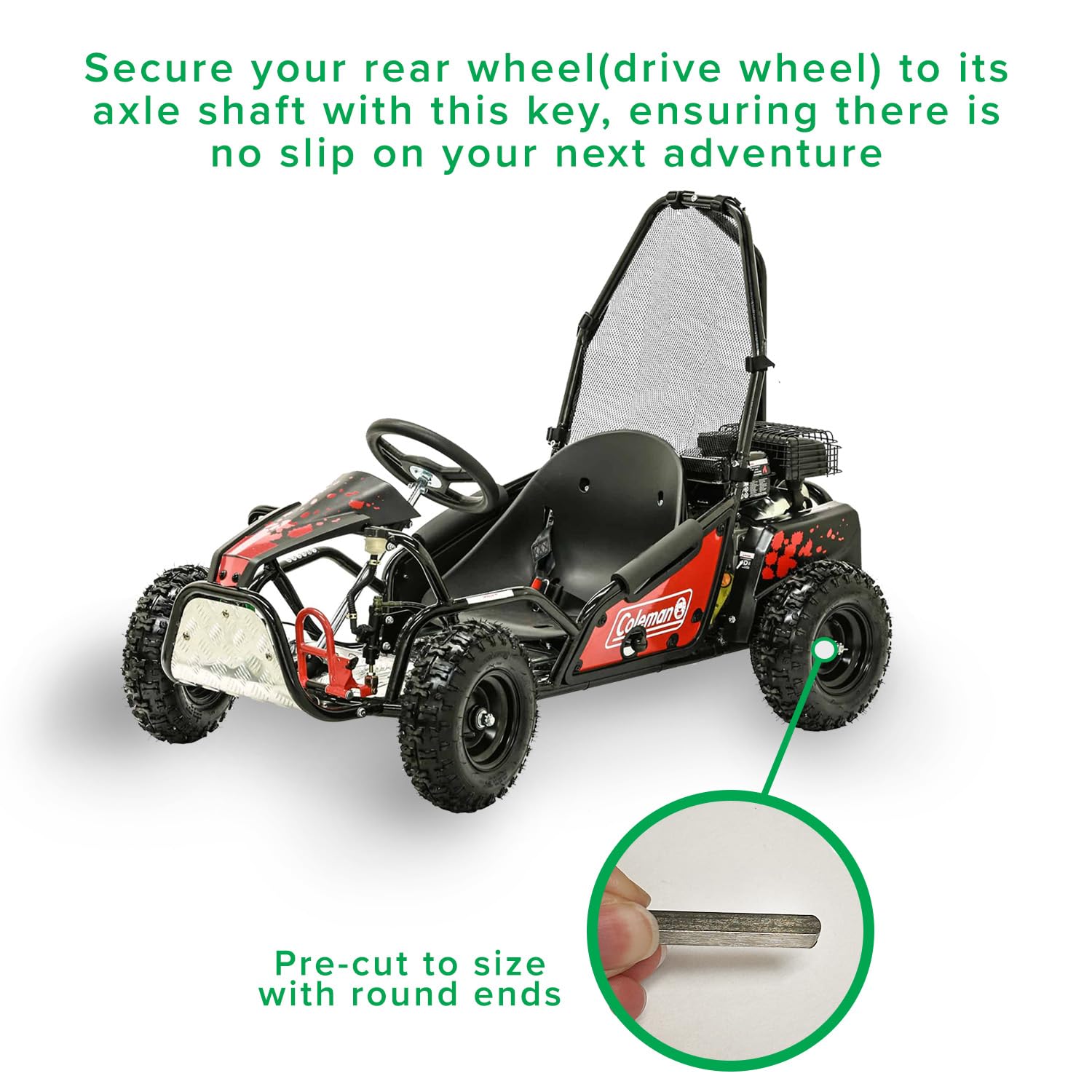 Alveytech 5 Mm X 5 Mm X 30 Mm Jackshaft Sprocket Key - Replacement For Baja, Coleman, Massimo, Hensim Mb165 & Mb200, Warrior Min