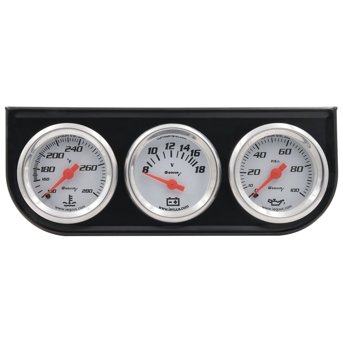 Equus 5100 1-1/2&quot; Triple Gauge Kit, White