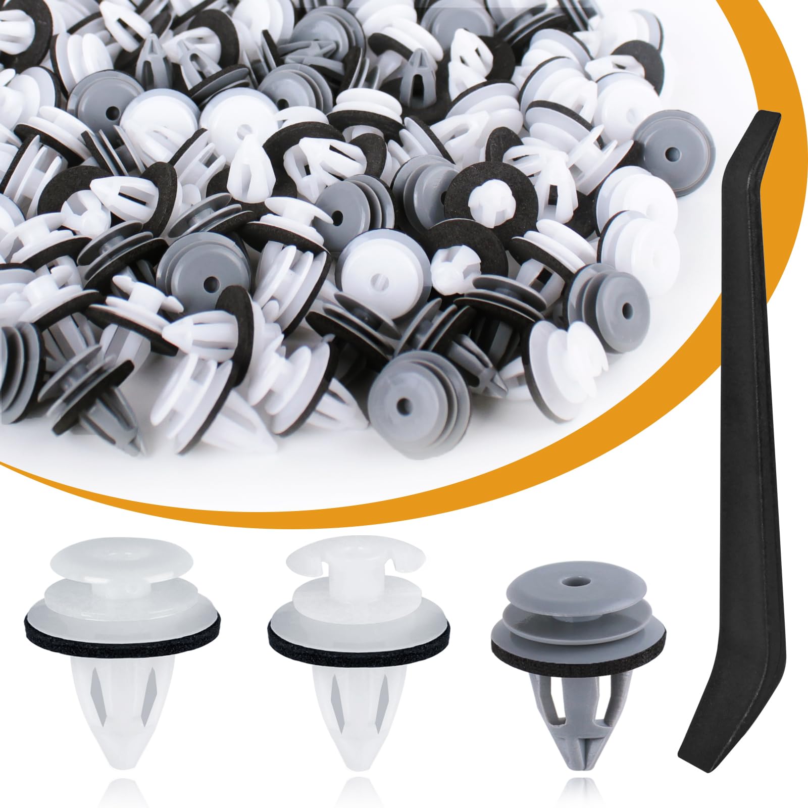 Xislet 120Pcs Door Trim Panel Retainer Clips Compatible With Bmw 3 5 7 Series E36 E34 E38 E39 M3 X1, X3, X4, X5, X6 Replace 5141