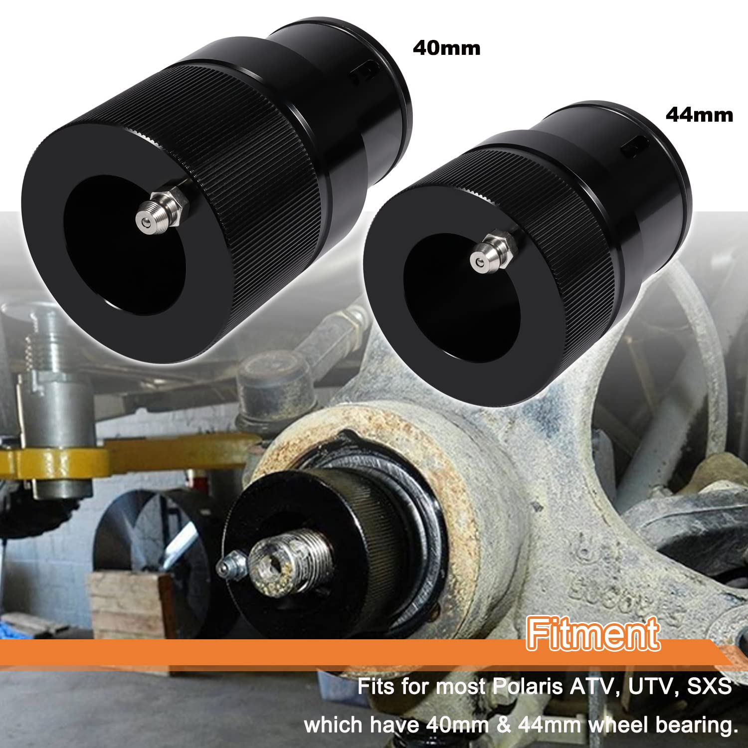 Johntruck 40Mm & 44Mm Front Rear Wheel Bearing Greaser Greasing Tool Kit For Polaris Ranger 570 800 900 Xp1000/Sportsman 500 550