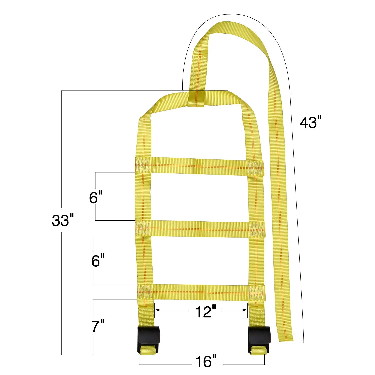 Trekassy Tow Dolly Straps For Car With Flat Hooks-2 Pack, Heavy Duty Car Tire Bonnet Net Fits 14''-17'' Tires, 10, 000 Lbs Break