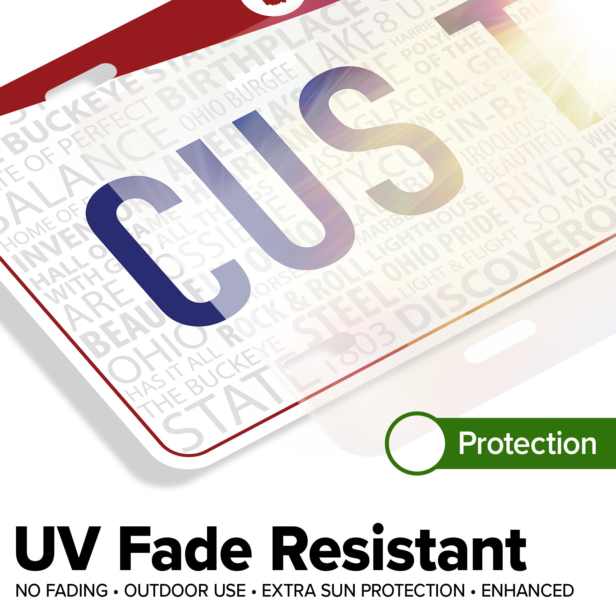 Custom Ohio License Plate, Personalized License Plates For Car, 6X12 Inch, Rust-Free Fade Resistant Aluminum, Usa Made By My Sig