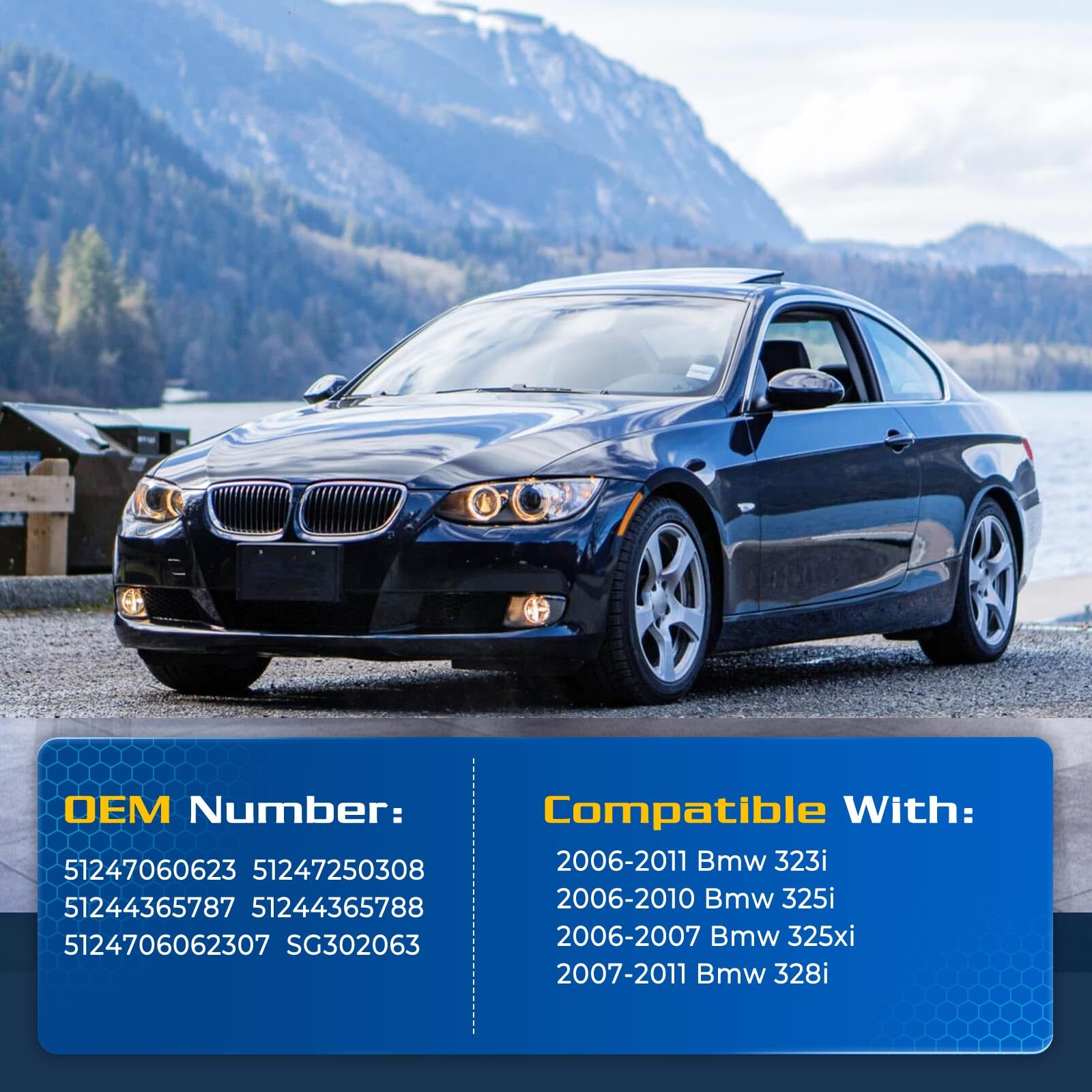 ARANA Rear Hatch Shocks Trunk Liftgate Struts for 2006-2011 BMW 323i/325i/328i/330i/335i, E90 Tailgate Replacement OEM Lift supp